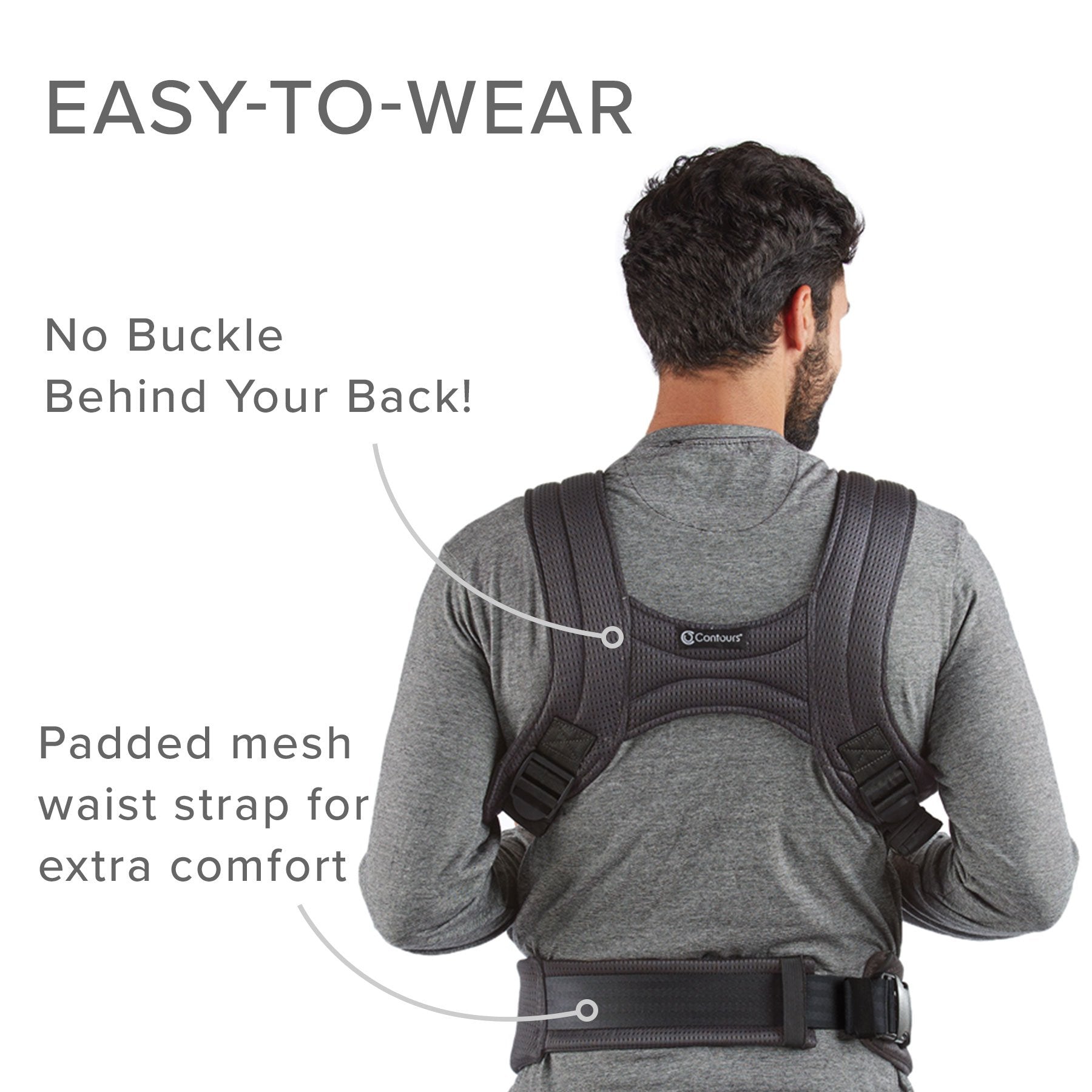Contours - Portabebés para recién nacidos a niños pequeños | Love 3 posiciones convertible fácil de usar con bolsillos para hombres y mujeres, recién nacidos, cara frontal y cara frontal (8-30 libras)