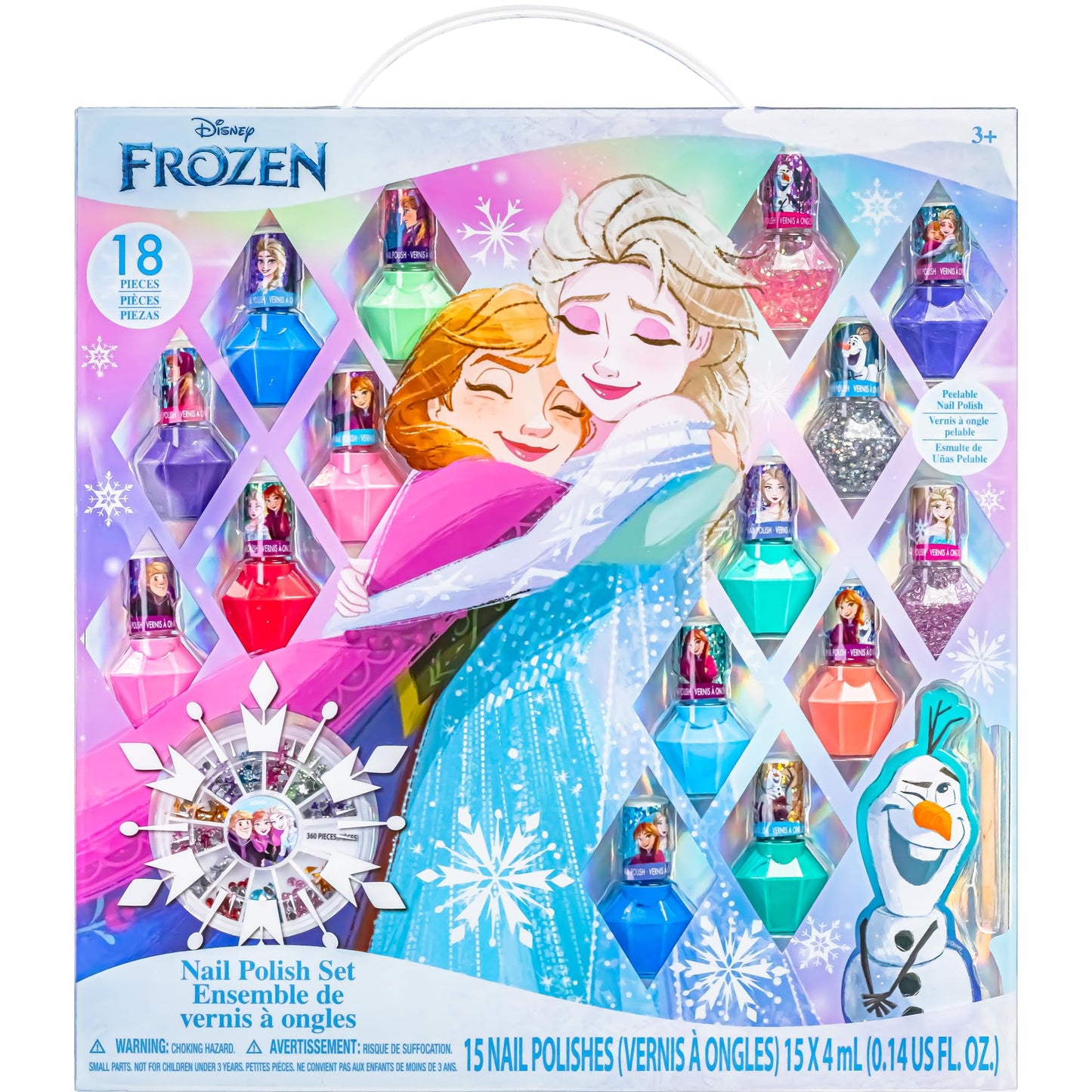 Frozen Esmalte al Agua 15 pzas Fácil de Quitar para Niñas Regalo