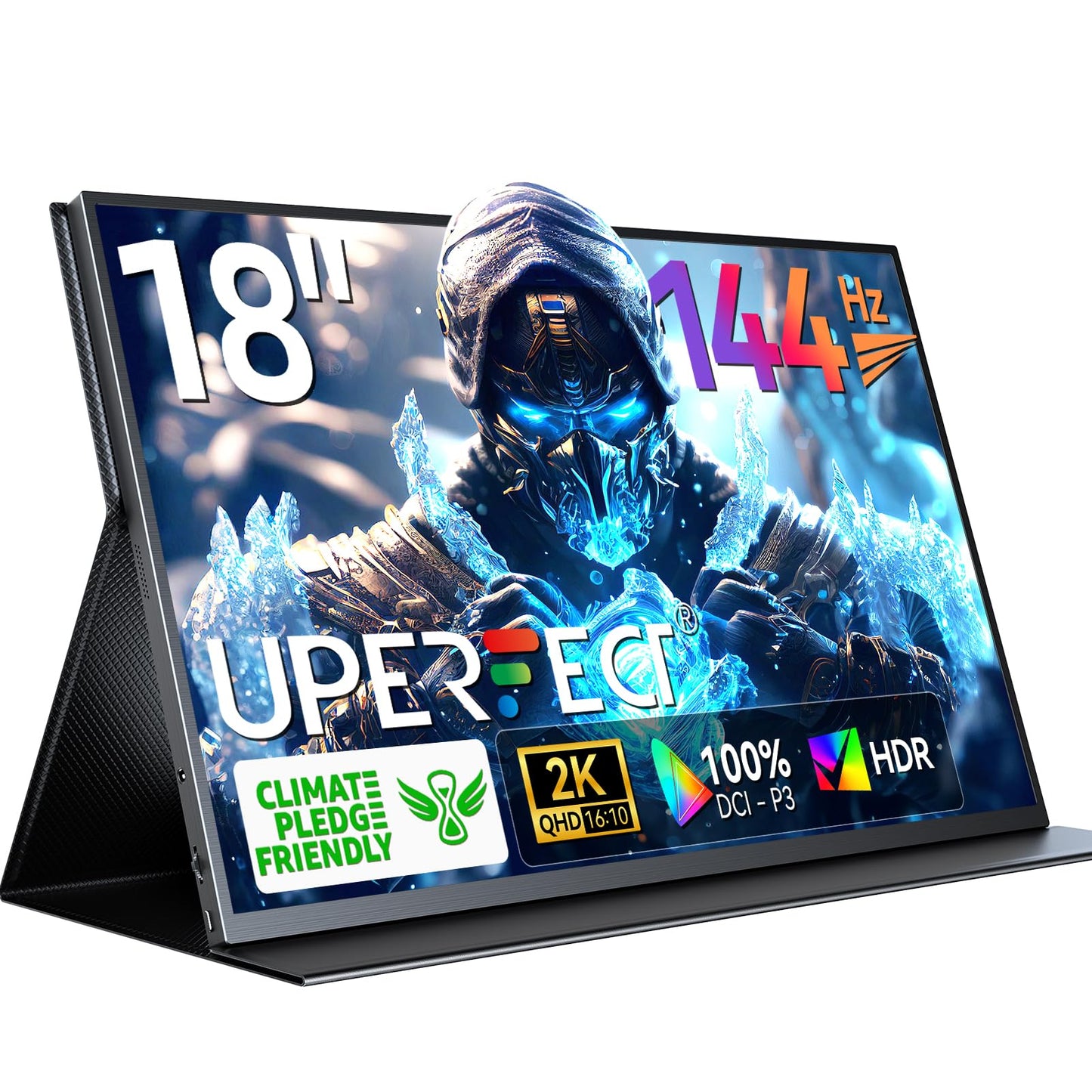 Monitor de Juegos Portátil UPERFECT 2K Negro 144Hz HDR IPS para Consola de Juegos