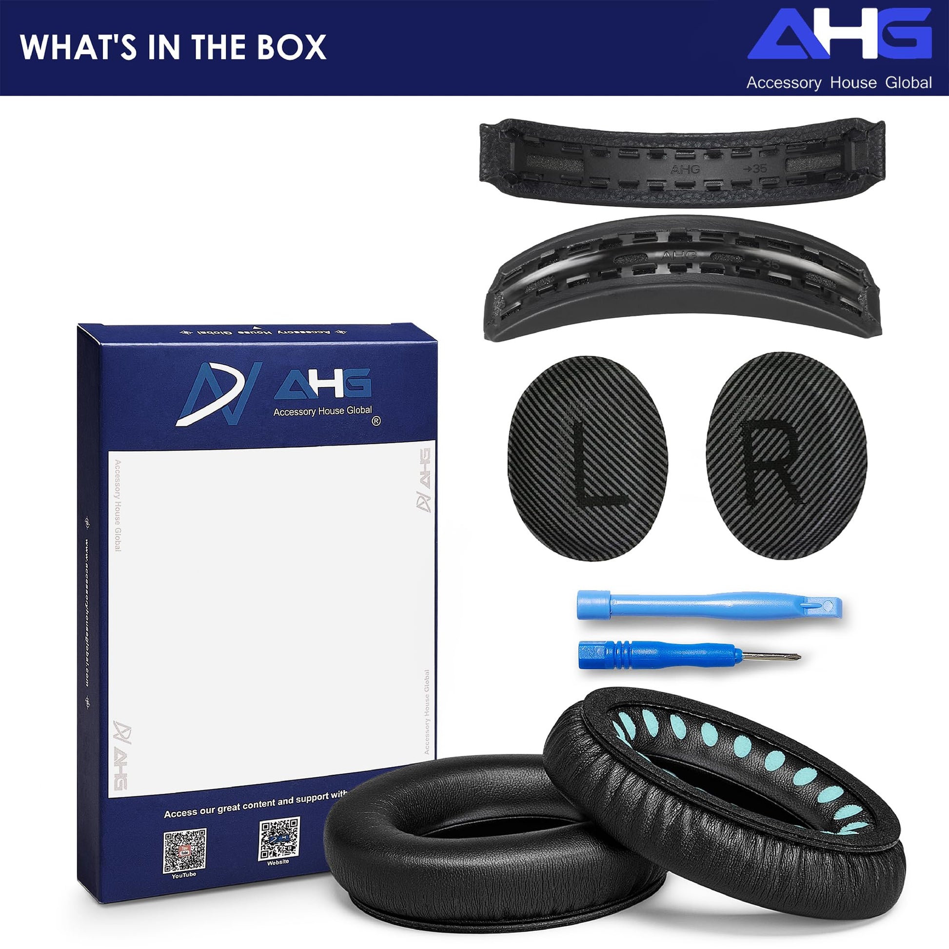 Bose QuietComfort (edición 2023), QC45, QCSE, QC35, QC35 II Combo Pack (AHG-QC-2023-BLACK-COMBO)