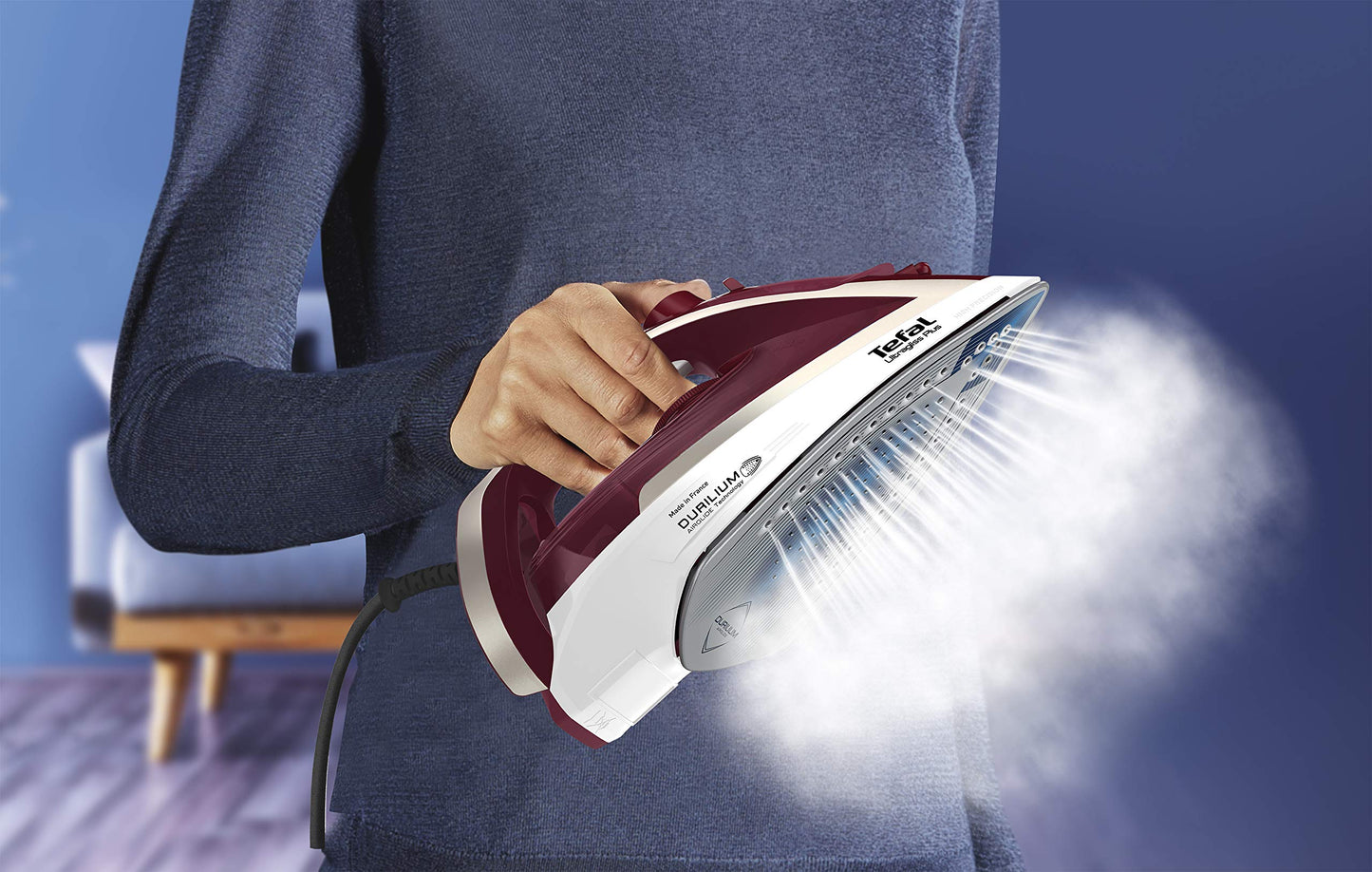 Plancha de Vapor Tefal Ultragliss Plus rojo blanco con Suela Resistente a Arañazos
