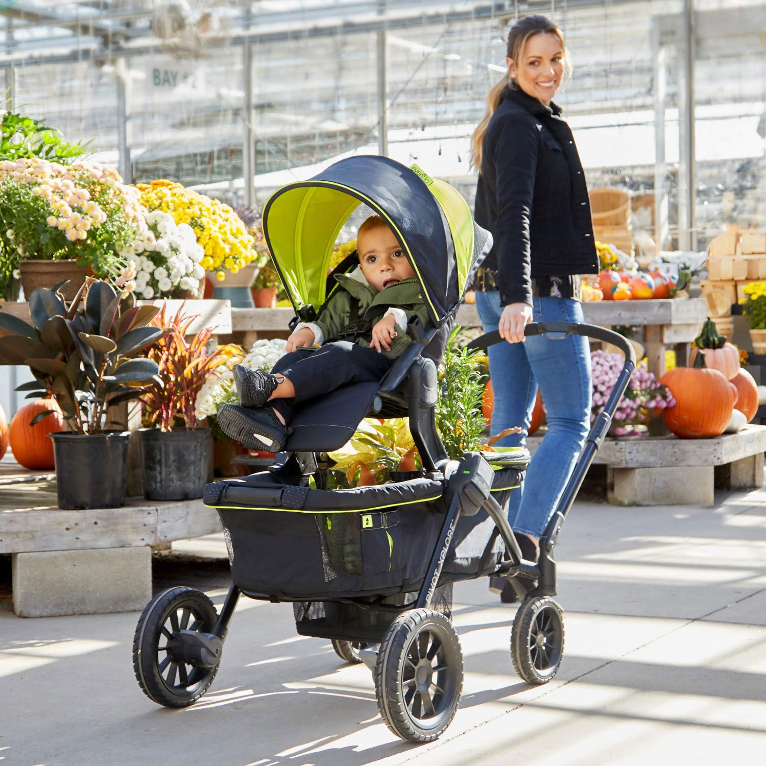 Carrito de Paseo Pivot Xplore Adventurer Gray con Segundo Asiento
