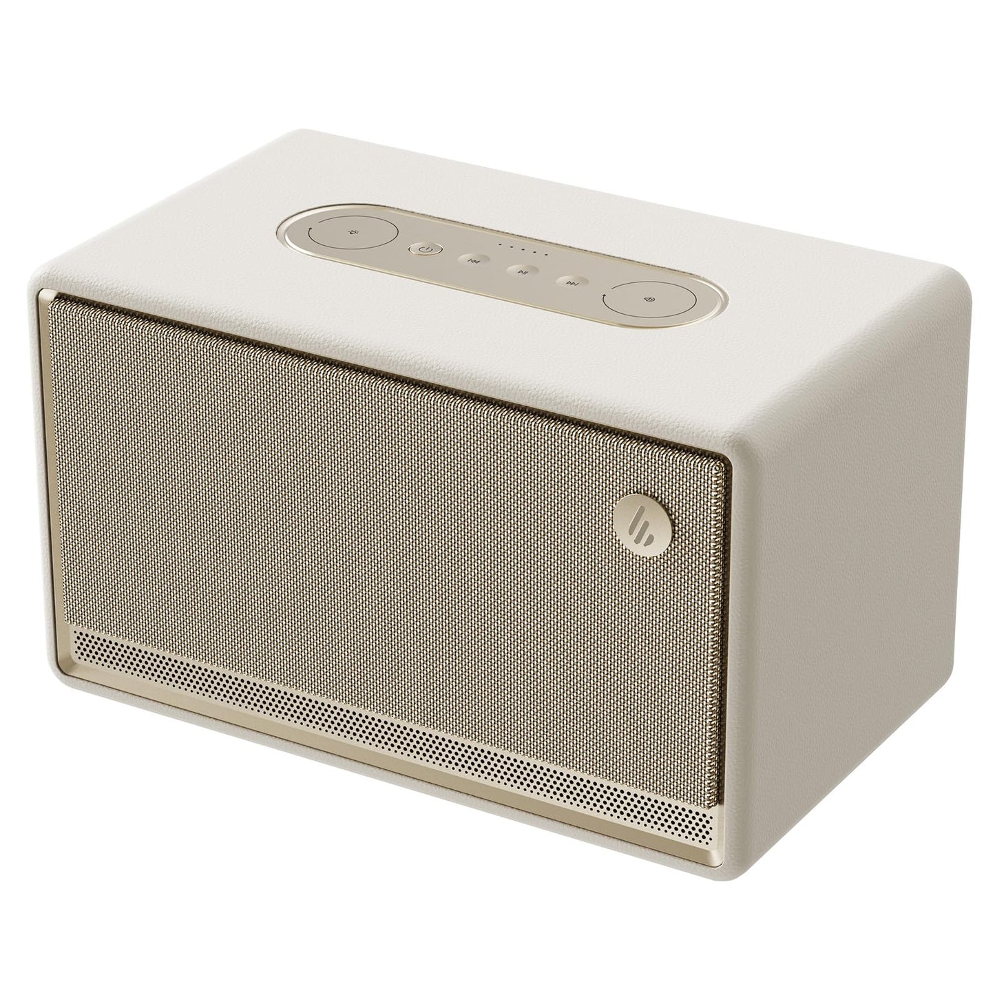 Edifier ES300 Altavoz WiFi y Bluetooth – 60 W Hi-Res Audio, AirPlay 2, LDAC, batería de 12 Horas, multiroom, USB & AUX, iluminación Ambiental, Carcasa de Madera, Control por aplicación, Altavoz
