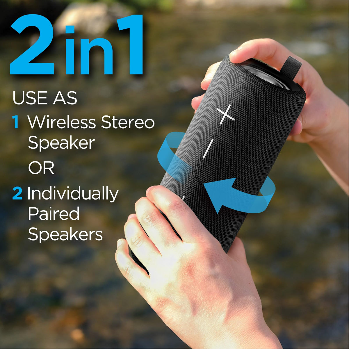 Altavoz Bluetooth iHome Inalámbrico con Opción Estéreo y Graves Mejorados