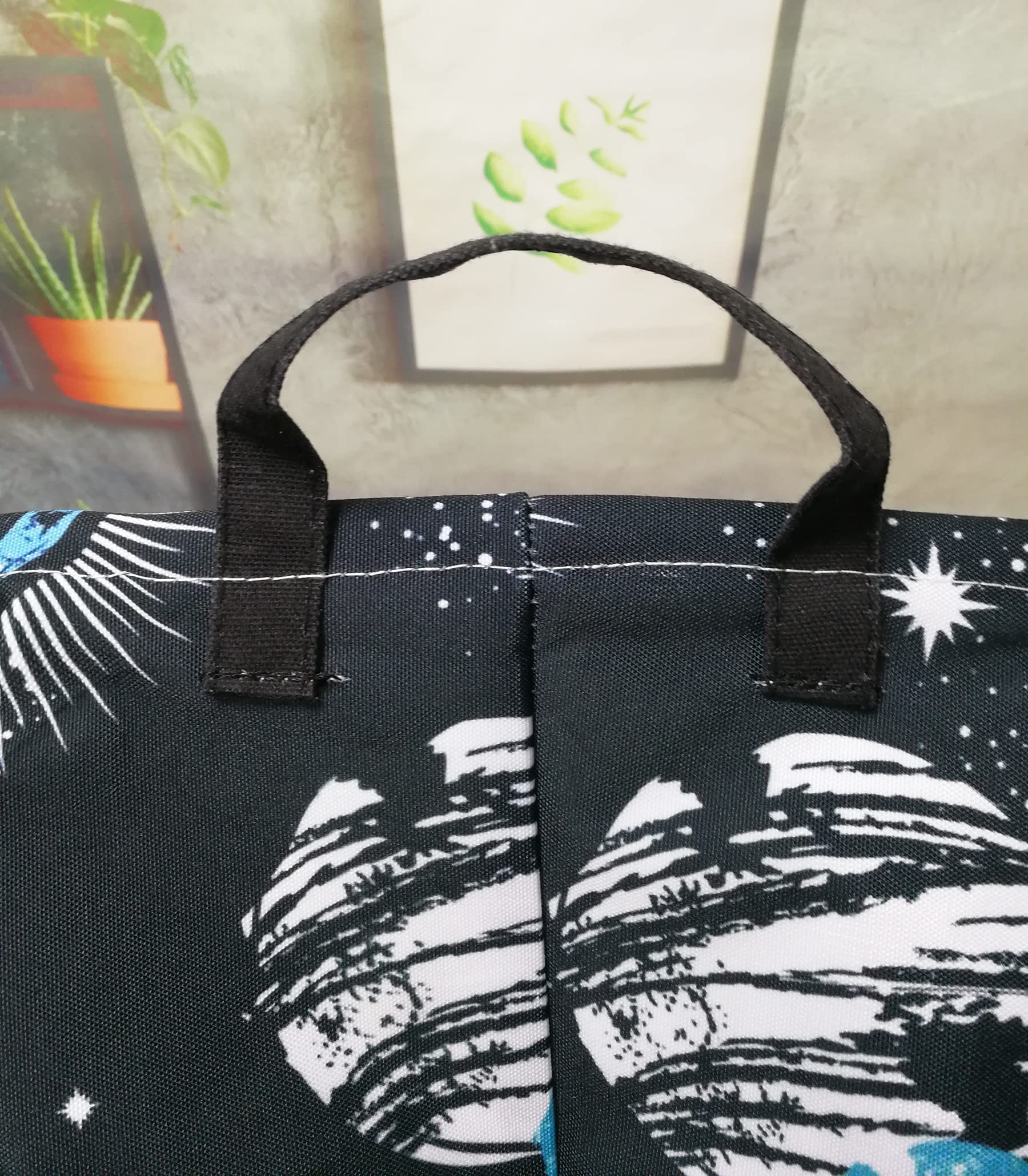 DUYIY - Cesta de almacenamiento para el hogar, cesta organizadora para niños, cesta de lavandería, cesta de regalo con asas para el hogar (planeta negro)