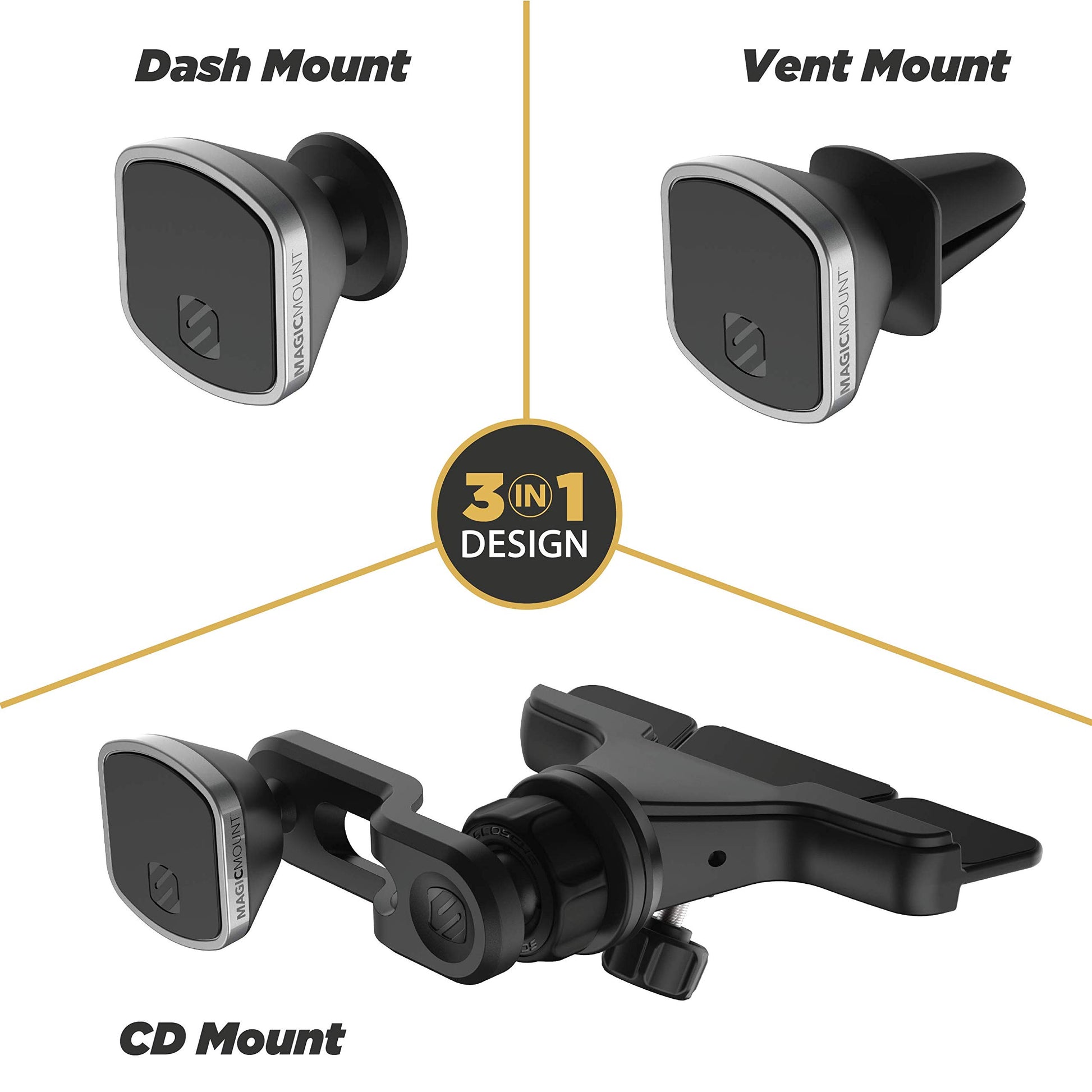 Soporte Universal para Teléfono Scosche MagicMount Pro Negro con Imán de Neodimio