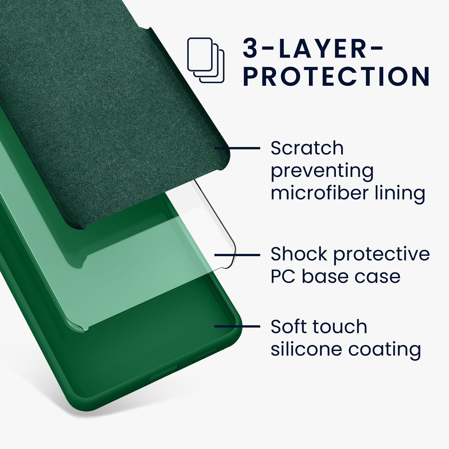 kwmobile Carcasa Compatible con Google Pixel 7a Funda - Case TPU y Silicona antigolpes - Apto Carga inalámbrica - Verde trébol