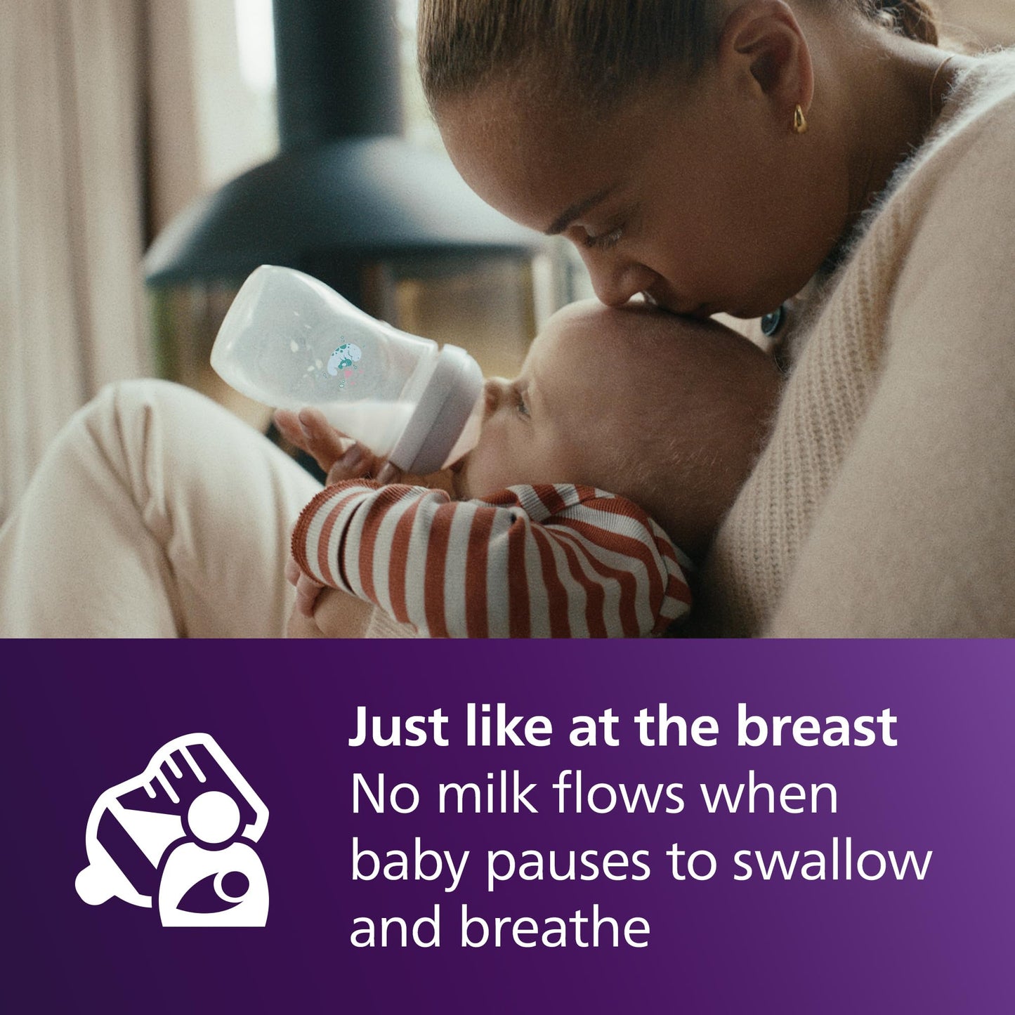 Biberón Natural Response Philips Avent Decorado Foquitas Válvula Anticólicos Flujo Medio