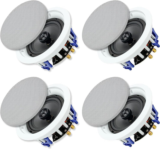 Altavoces de Techo Herdio 6.5 Pulgadas Montaje Empotrado 2 Vías 640 W para Oficina Cocina Sala de Estar Baño
