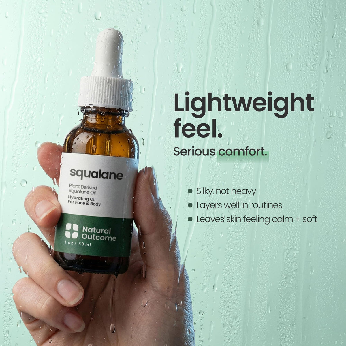 Natural Outcome Skin Moisturizer L Aceite Escualano Puro