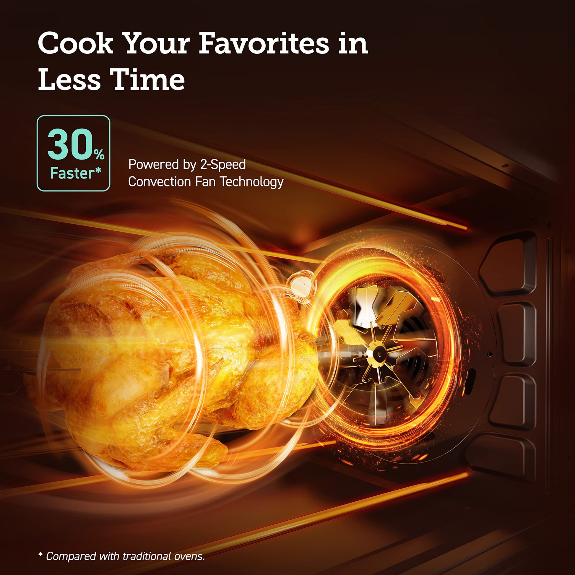 COSORI - Fridora de aire para horno tostador, 12 en 1, encimera de horno de convección, horno, asado, deshidratado, 134 recetas y 4 accesorios, 32 cuartos de galón, plata, acero inoxidable