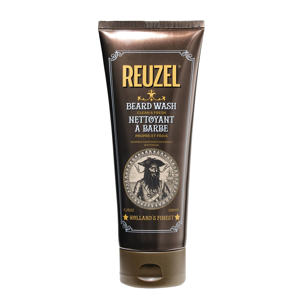 Reuzel Clean and Fresh Limpiador para Barba - Aroma Suave, cítrico y mentolado - Lava y acondiciona - Remueve Suavemente residuos - Hidrata - No obstruye los poros - Fórmula Vegana - 200 ml