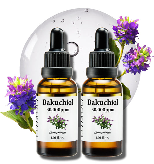 Concentrado de bakuchiol coreano en suero, 30 000 ppm, alternativa al retinol de alta potencia, reducción de arrugas, reafirmación y suavizado de la piel, antienvejecimiento, piel sensible, vegano y