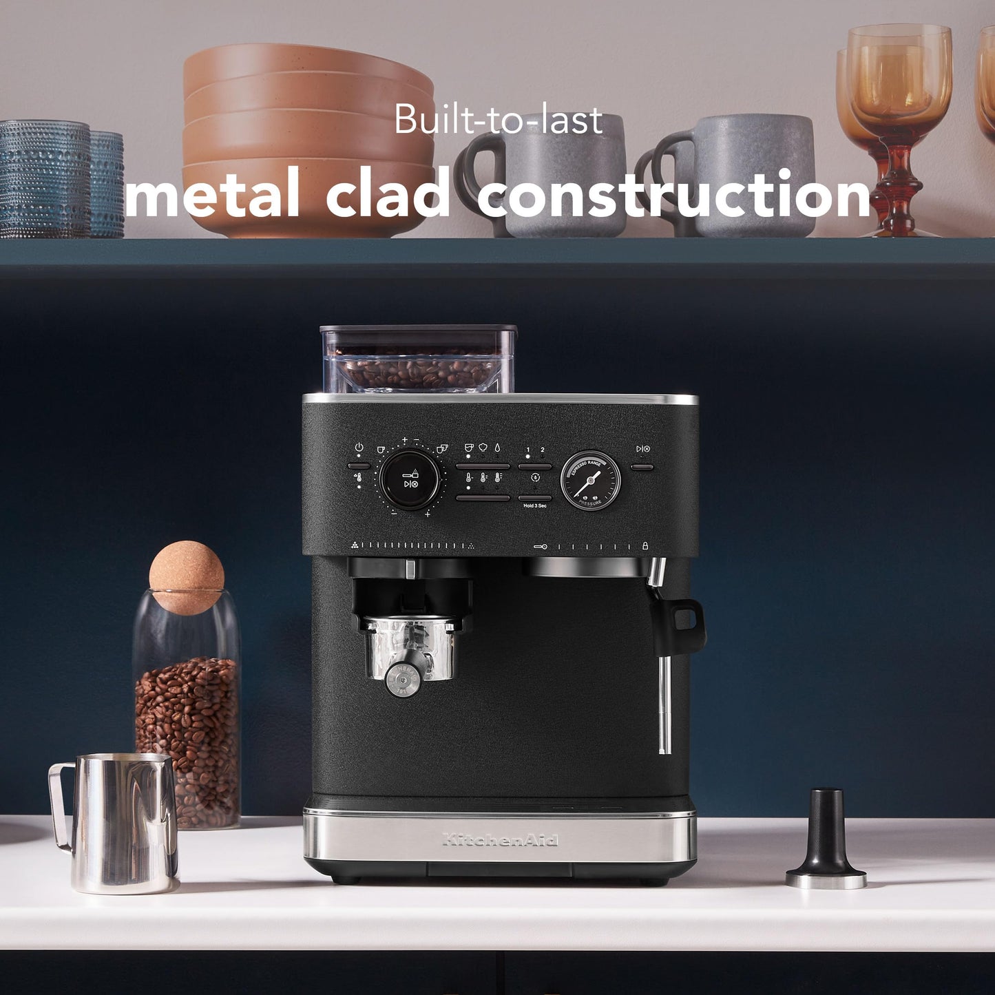 KitchenAid KES6551 Máquina de Café Espresso Semiautomática con Molino de Café