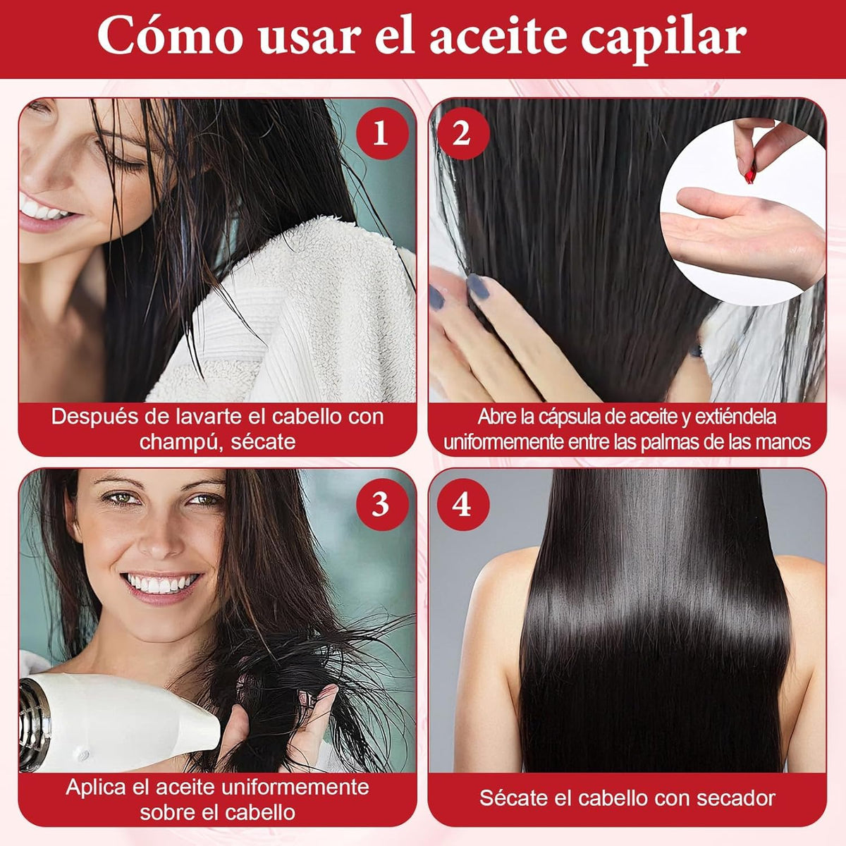 Cápsulas Aceites Nutrición Profunda de Vitamina E para el Cuidado del Cabello con Aceite de Nueces (2 PCS)