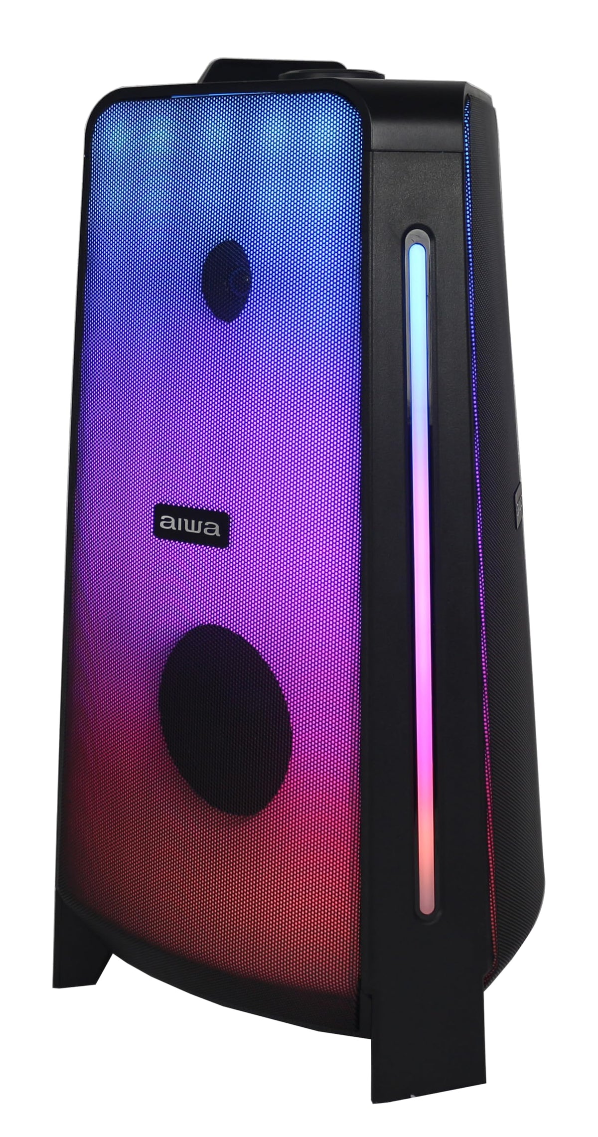 Bocina Portátil Aiwa Negro Doble Woofer con Bluetooth y Luces LED