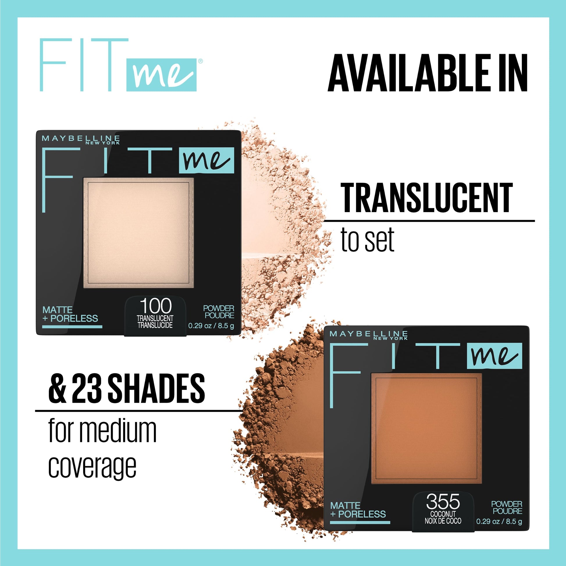 Maquillaje en Polvo Maybelline New York Fit Me Matte Poreless dorado