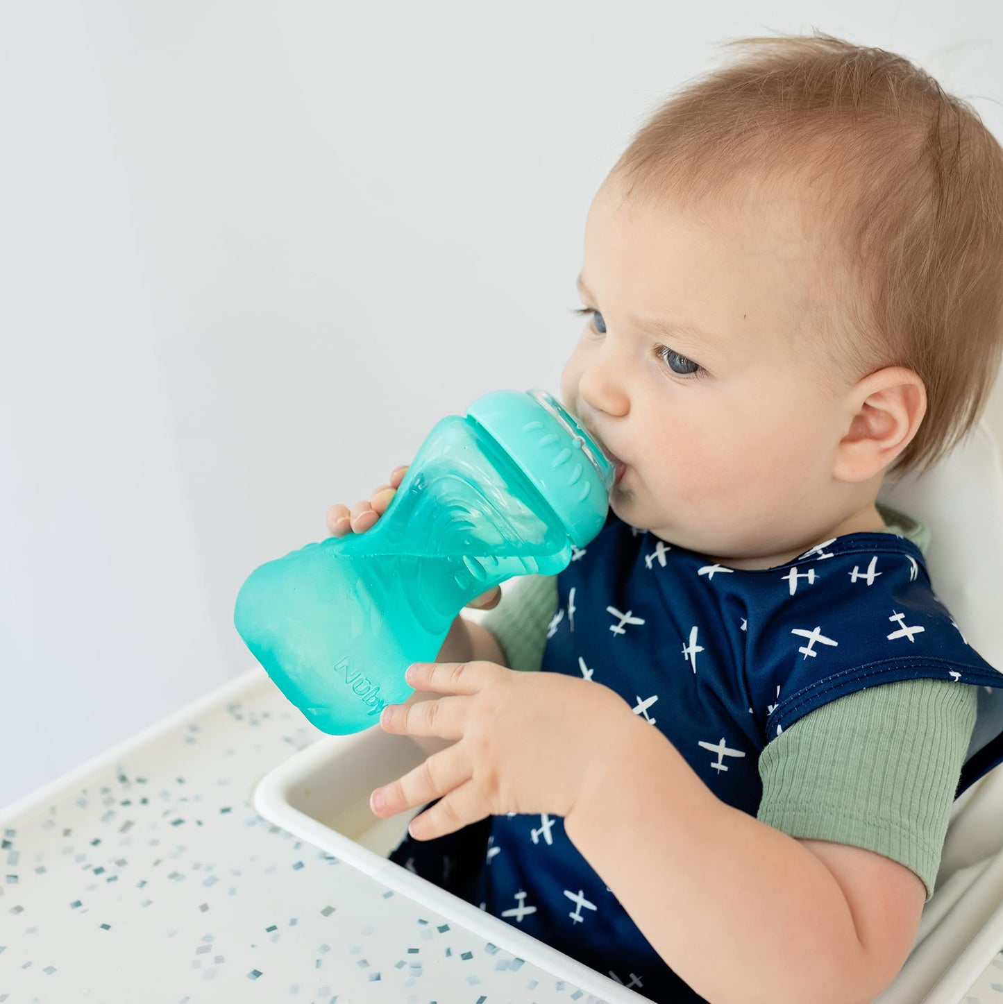Nuby 2 Pack No Spill Cup, 10 Ounce, Colors May Vary