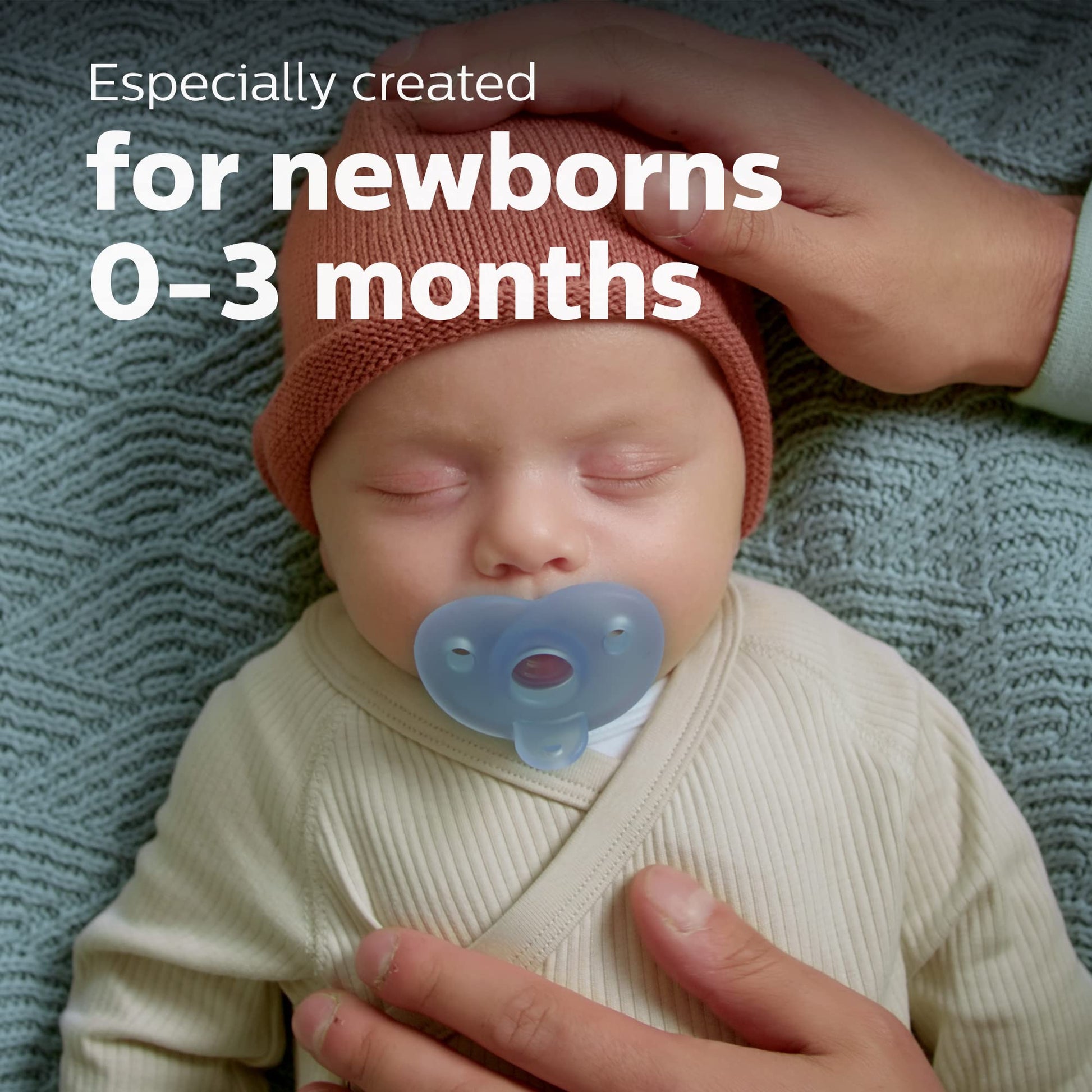 Chupete de Corazón Philips AVENT Azul y Azul Claro, Paquete de 4, 0-3 Meses