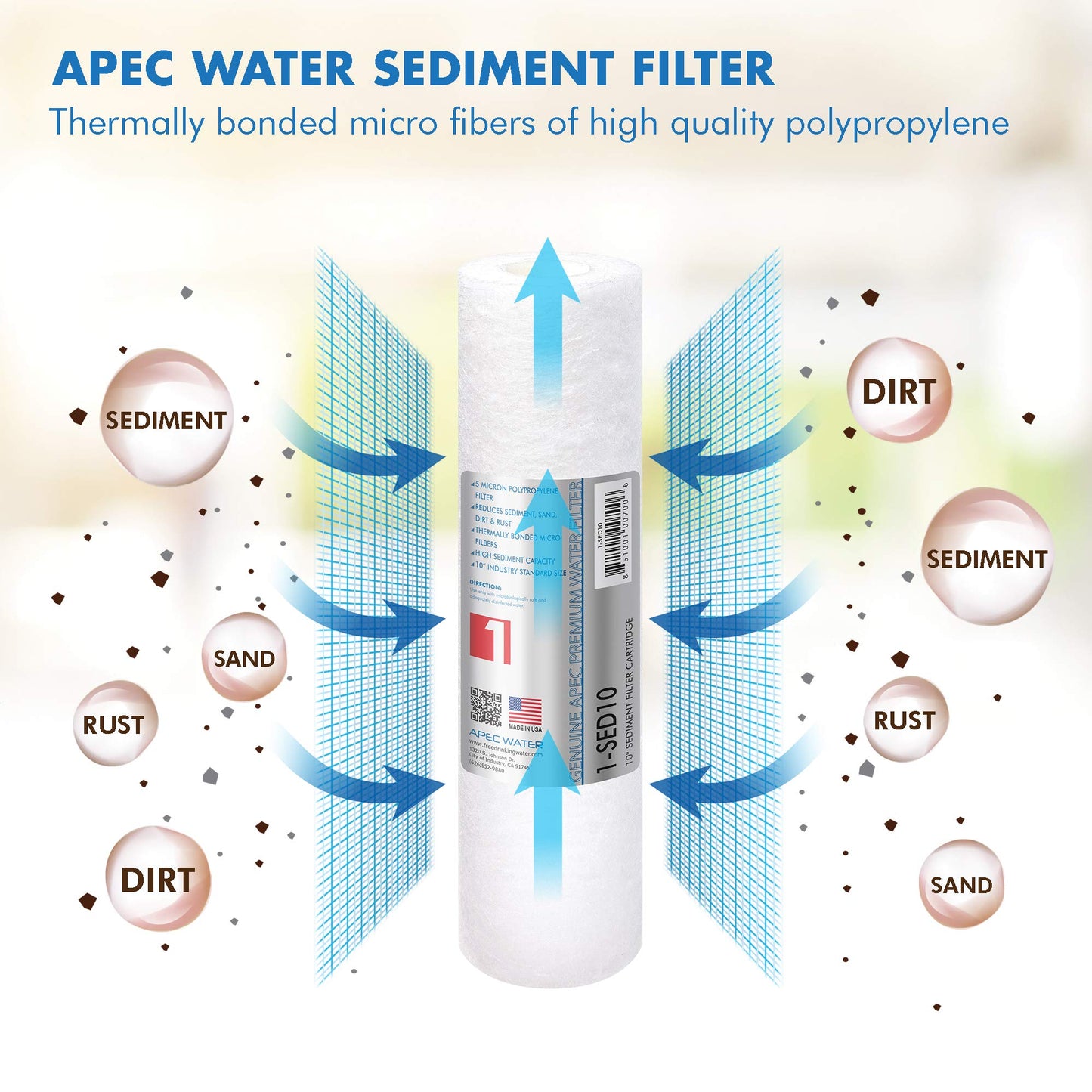 Filtro de Agua APEC Water Alta Capacidad Ultimate Pre-Filtro Set