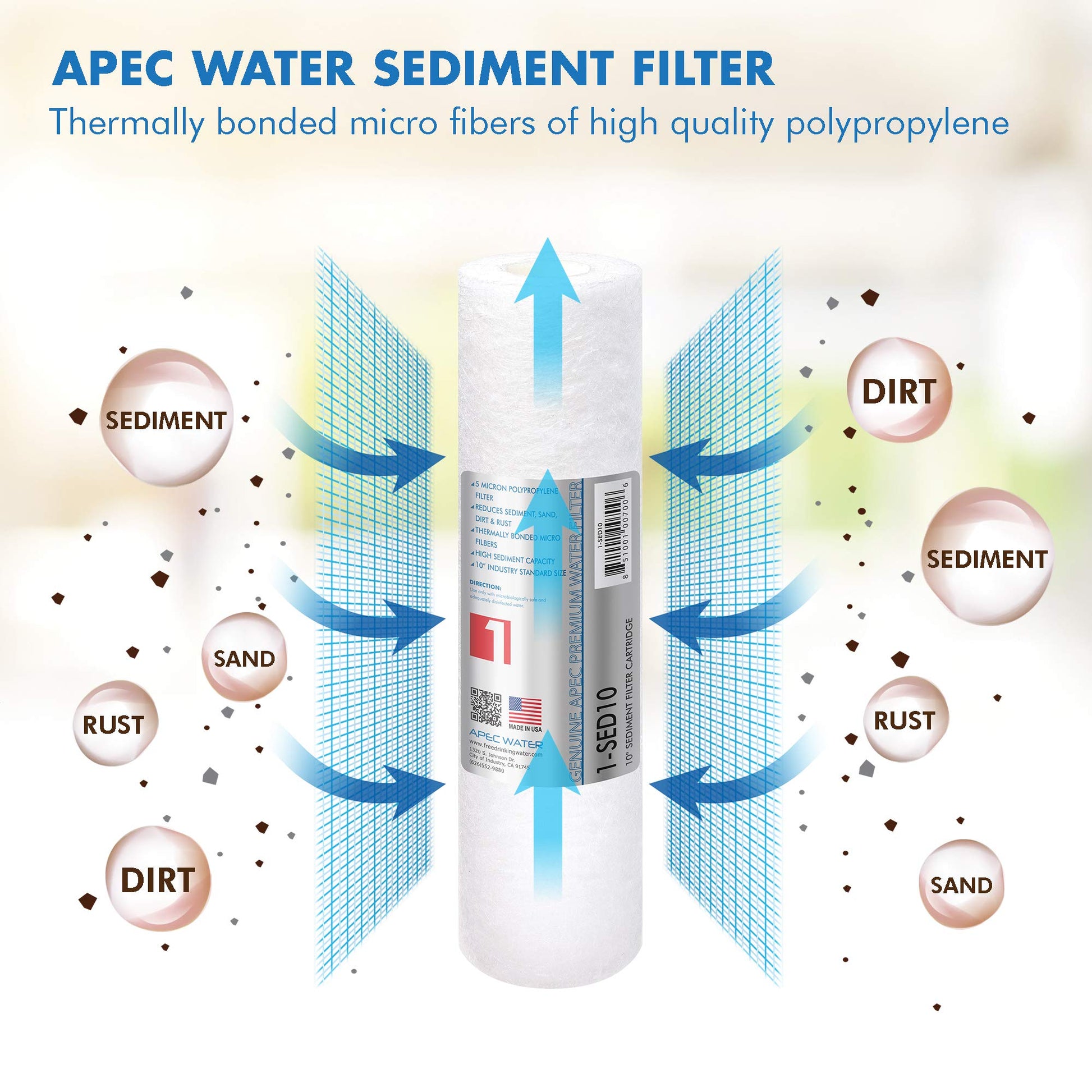 Filtro de Agua APEC Water Alta Capacidad Ultimate Pre-Filtro Set