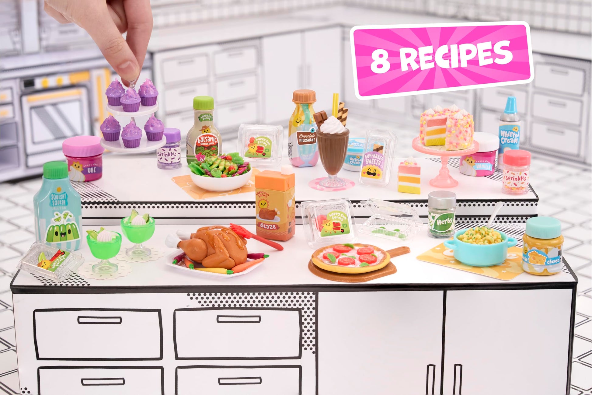 Mini Coleccionables MGA's Miniverse Réplicas de Comida Mega Buffet DIY para Coleccionistas y Niños