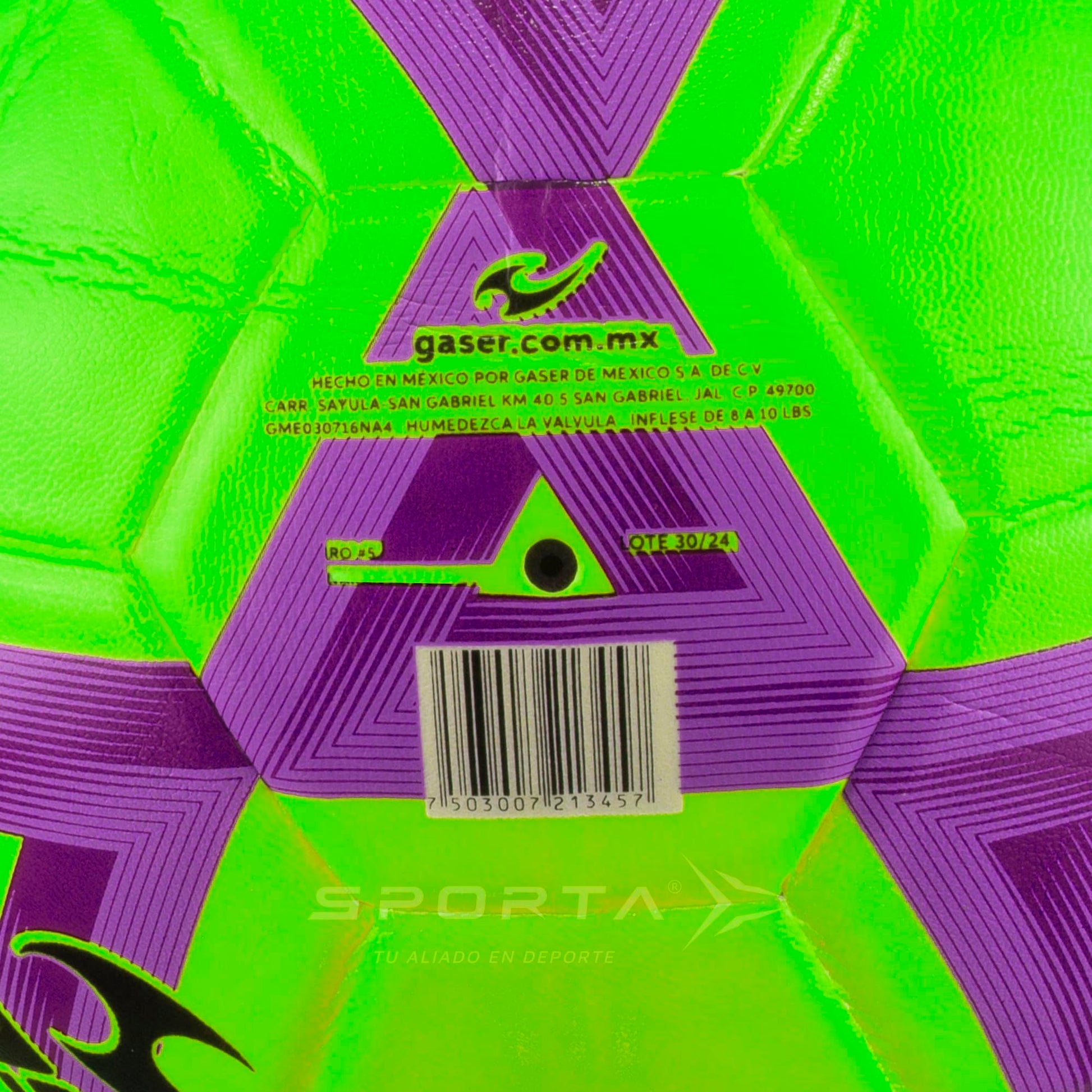 Gaser Balon de Futbol Soccer Laminado Medida Oficial # 5 Fosfo IRO (Verde)