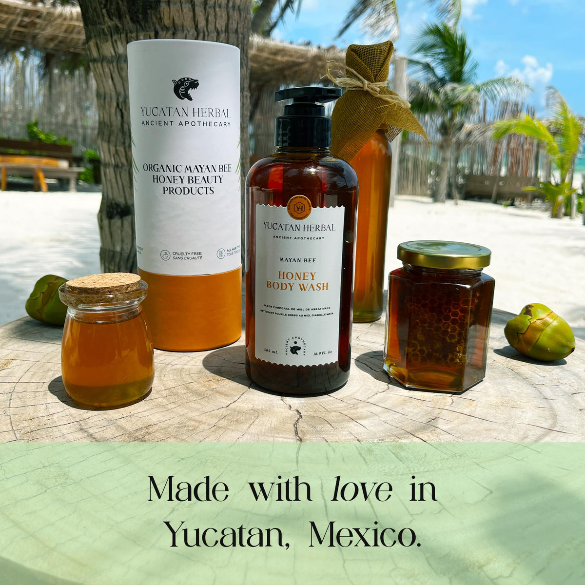 Yucatan Herbal Jabón Corporal de Miel de Abeja Maya