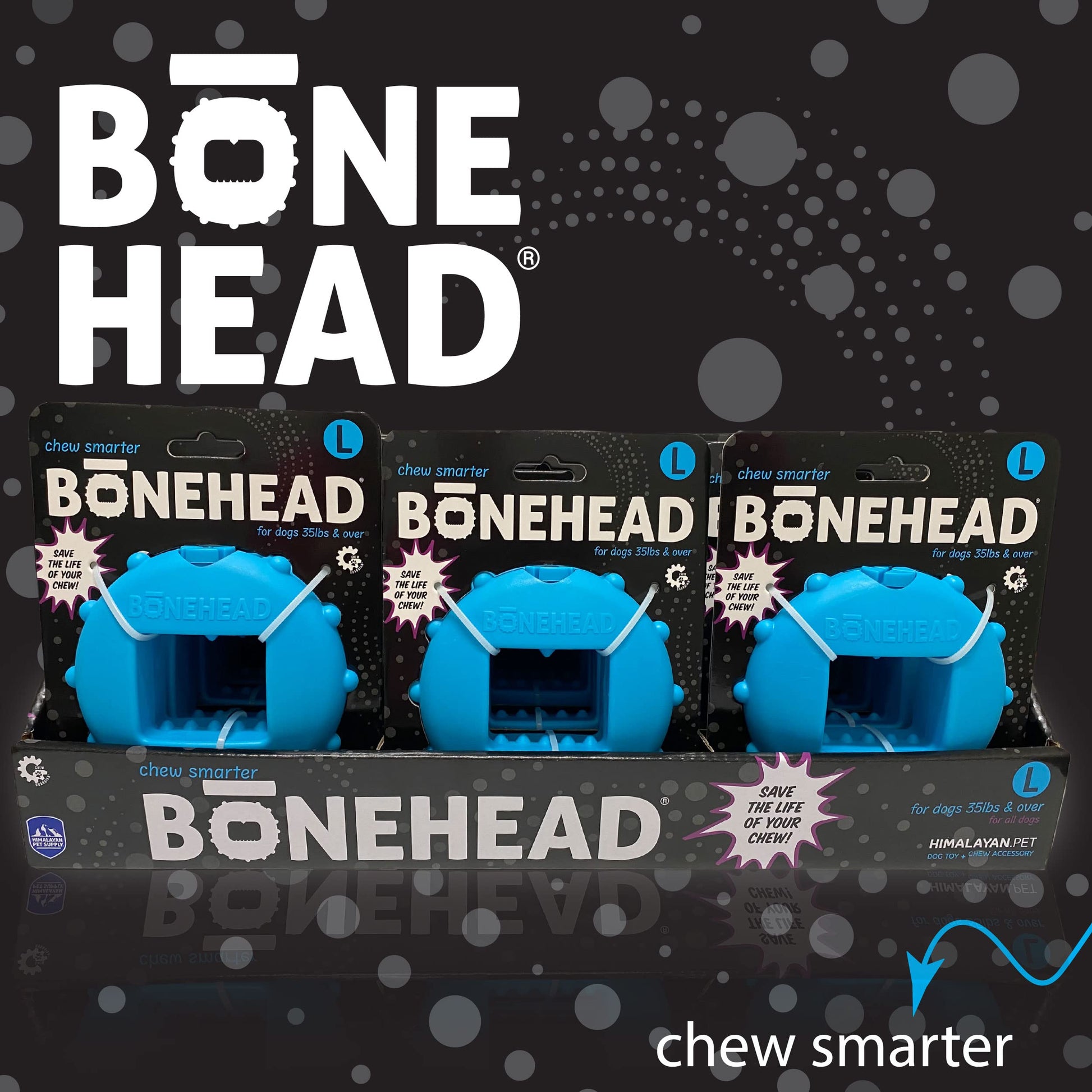 Himalayan Dog Chew Bonehead - Soporte grande para masticar perros asegura masticables para perros, masticar más inteligente y más tiempo, estimula a tu perro, sostiene masticables de yak con cierre de