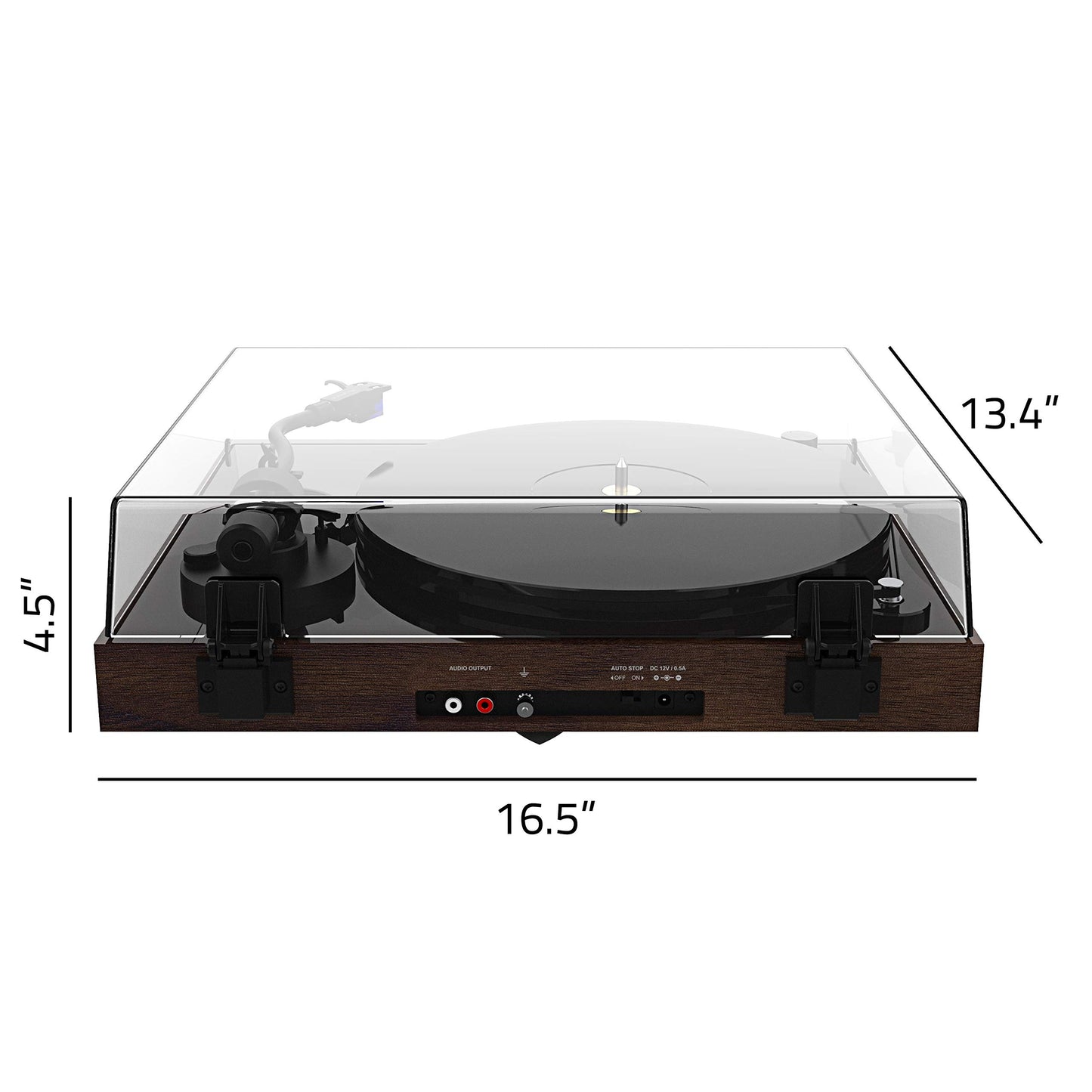 Fluance RT85N Tocadiscos de Vinilo de Referencia de Alta Fidelidad Reproductor de Discos con Cartucho Nagaoka MP-110, Plato Acrílico, Motor de Control de Velocidad, Plinto de Madera MDF de Alta Masa