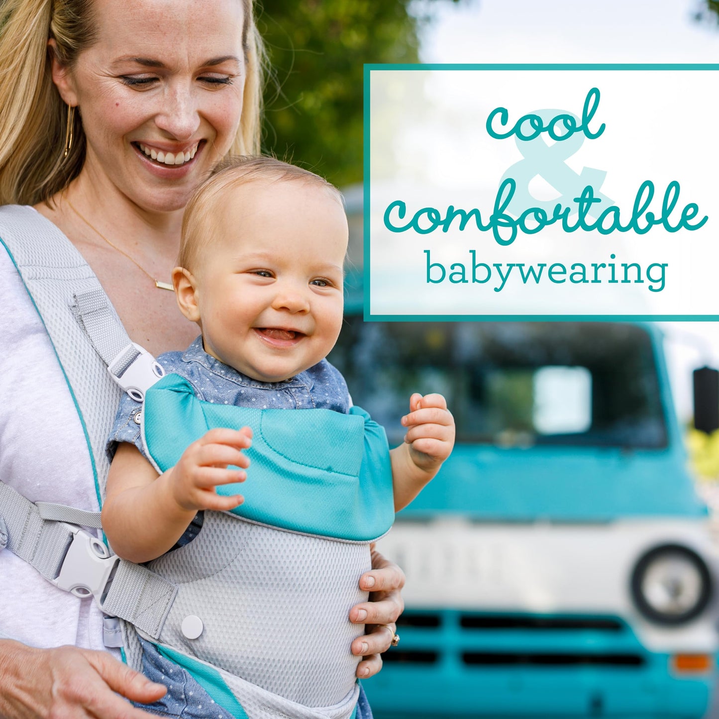 Infantino Flip 4-in-1 Light & Airy Convertible Carrier - Breathable, 4 Positions, Lumbar Support, Adjustable Waist Belt, Head Support, Ergonomic Seat, Adjustable Waistband, Plush Straps