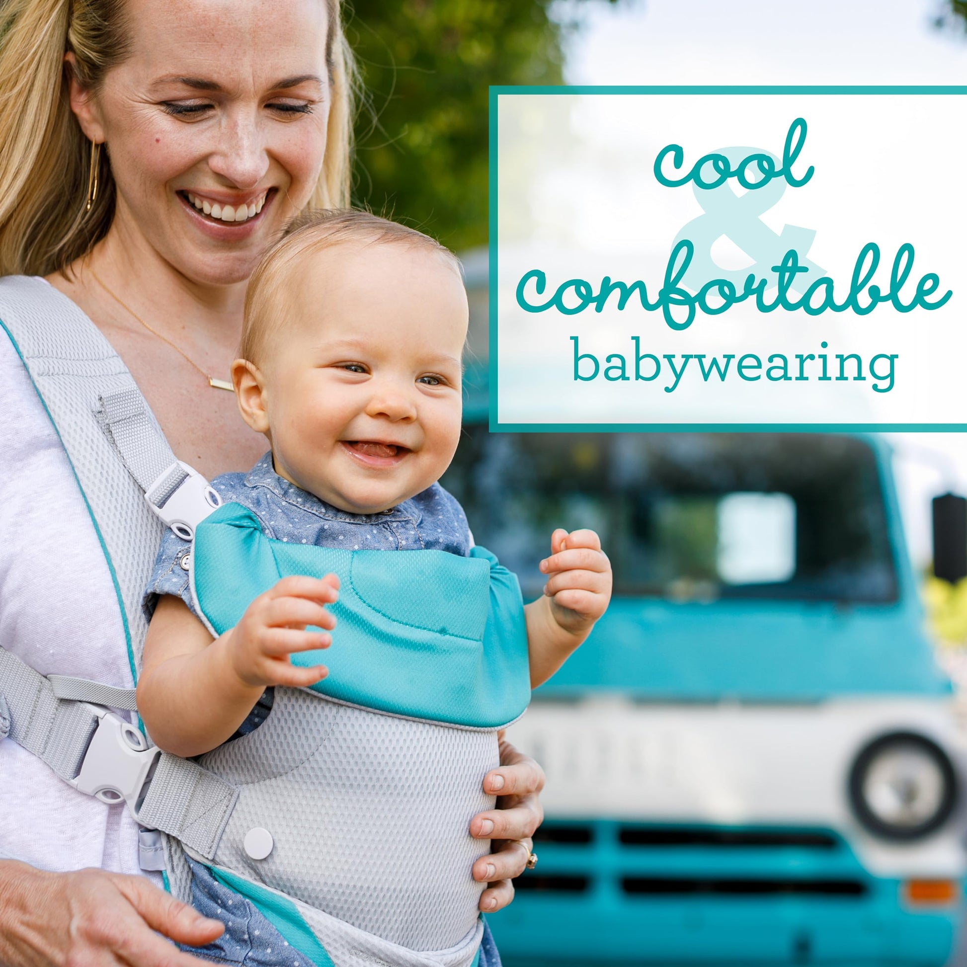 Infantino Flip 4-in-1 Light & Airy Convertible Carrier - Breathable, 4 Positions, Lumbar Support, Adjustable Waist Belt, Head Support, Ergonomic Seat, Adjustable Waistband, Plush Straps
