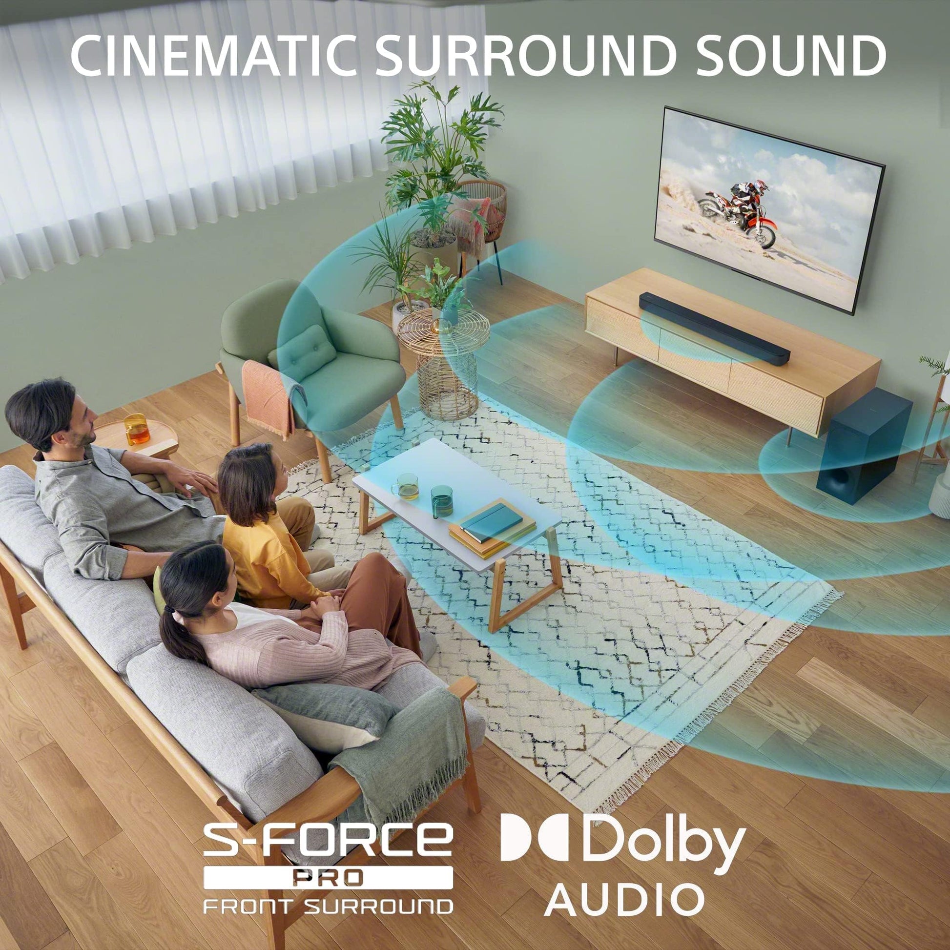 Sony Barra de Sonido de 2.1 Canales con Potente Subwoofer Inalámbrico I HT-S400
