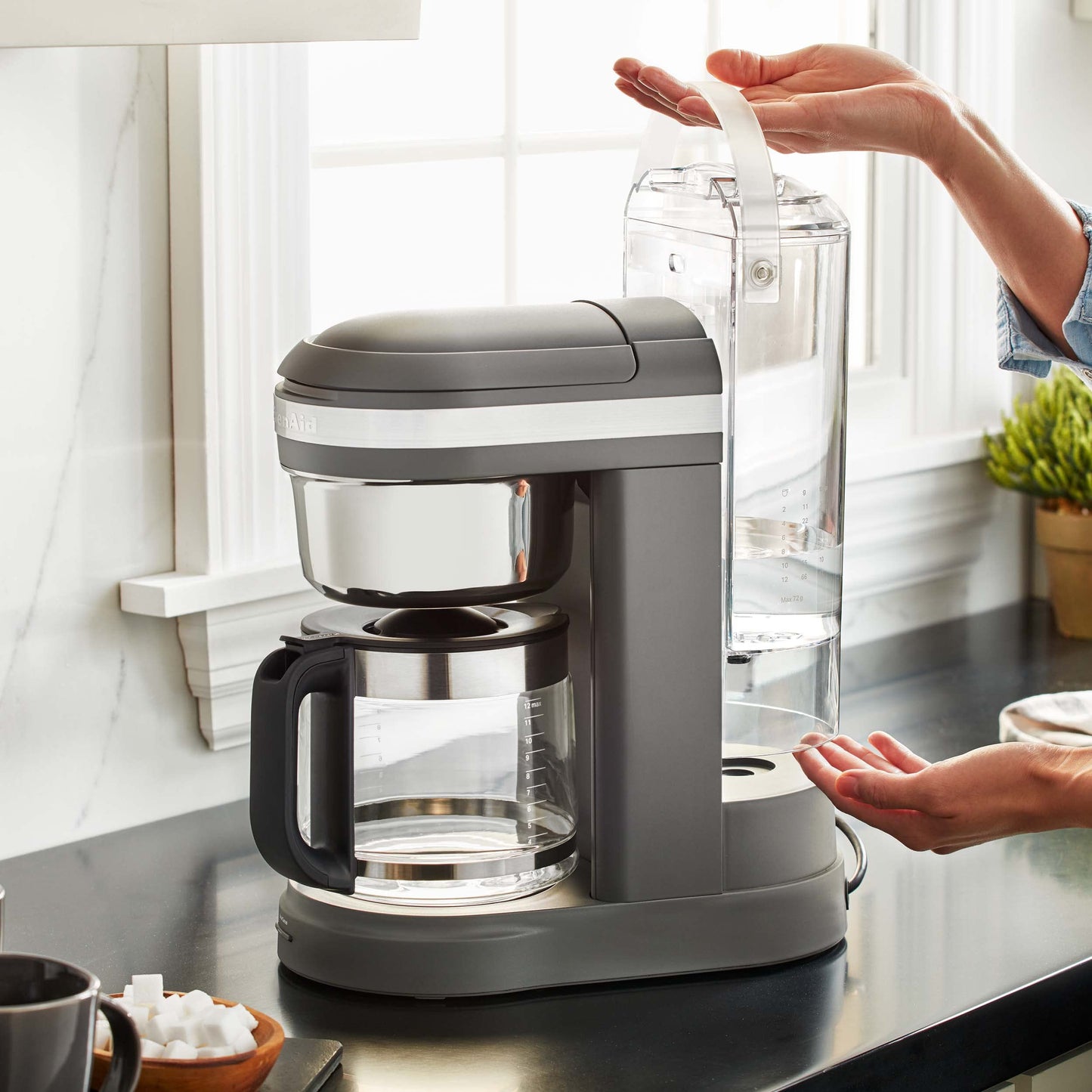 KitchenAid KCM1209DG Drip Coffee Maker, 12 Cup, Matte Charcoal Gris
