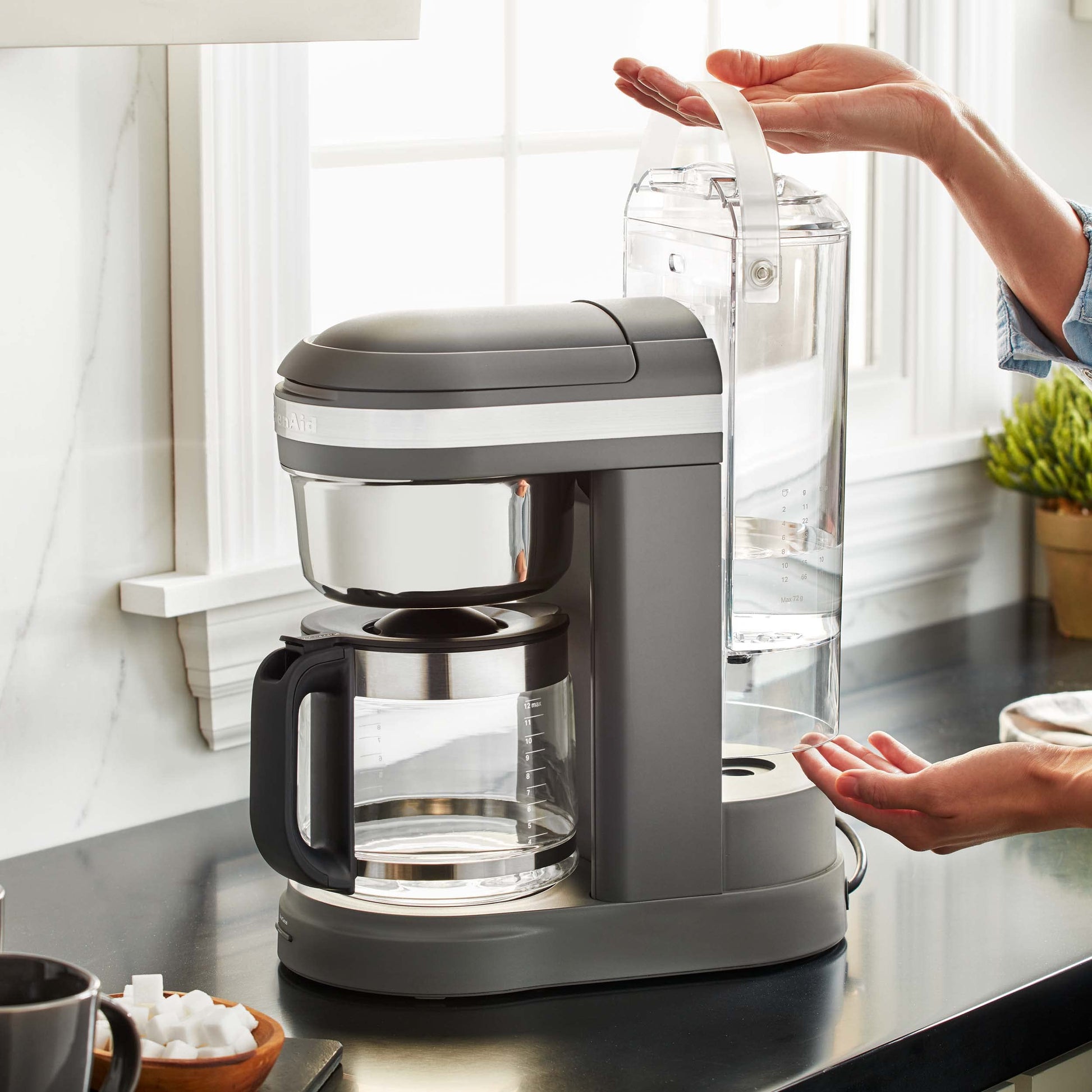KitchenAid KCM1209DG Drip Coffee Maker, 12 Cup, Matte Charcoal Gris
