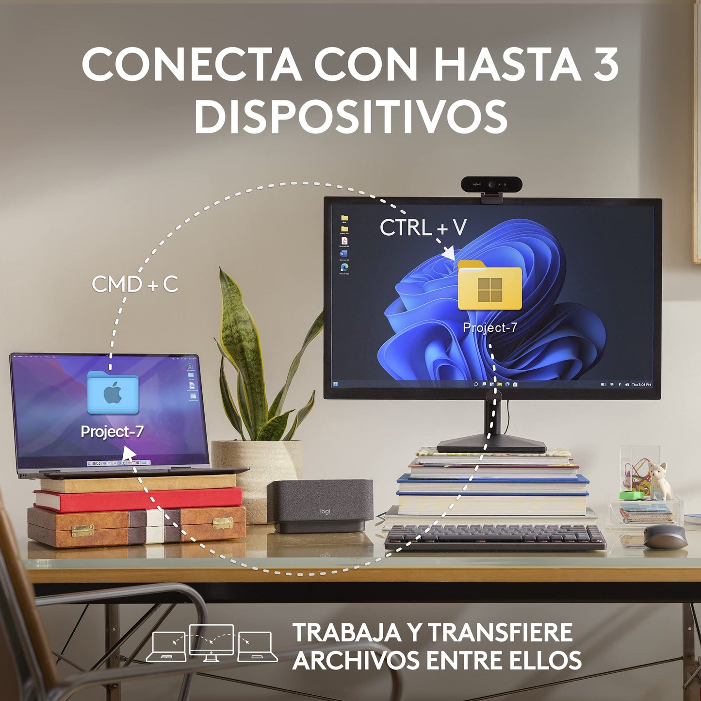 Logitech MX Anywhere 3S Compact Mouse inalámbrico, Desplazamiento Veloz en Todos Lados, dpi 8K, silencioso, Botones programables, USB C, Bluetooth, Windows PC, Linux, Chrome, Mac - Negro