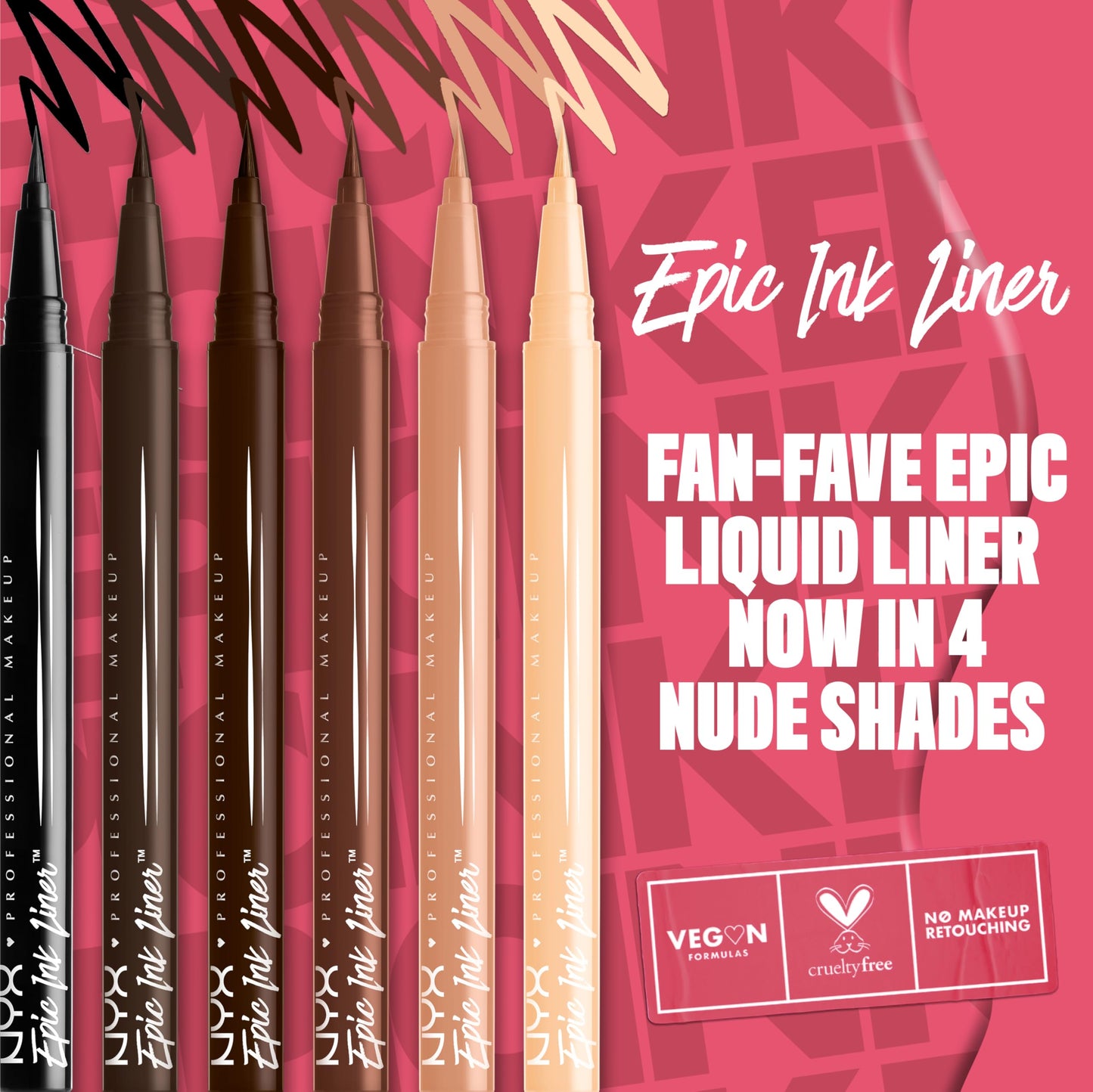 Nyx Professional Makeup, Epic Ink Liner, Delineador de Ojos, Dark Chocolate