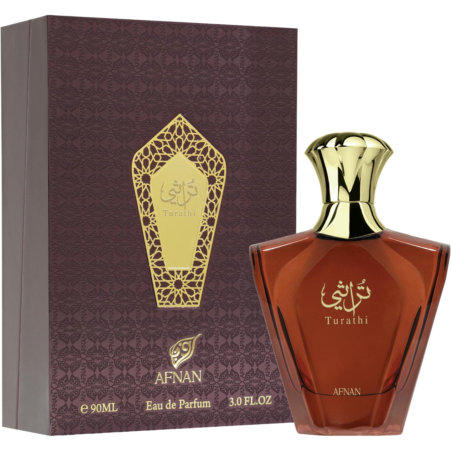 Perfume Afnan Turathi Marrón 3.0 Oz Edp para Hombre