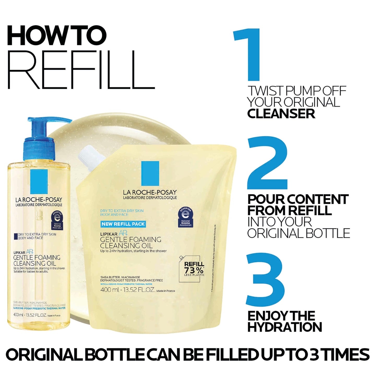 La Roche-Posay LIPIKAR ACEITE DE DUCHA REFILL 400 ml
