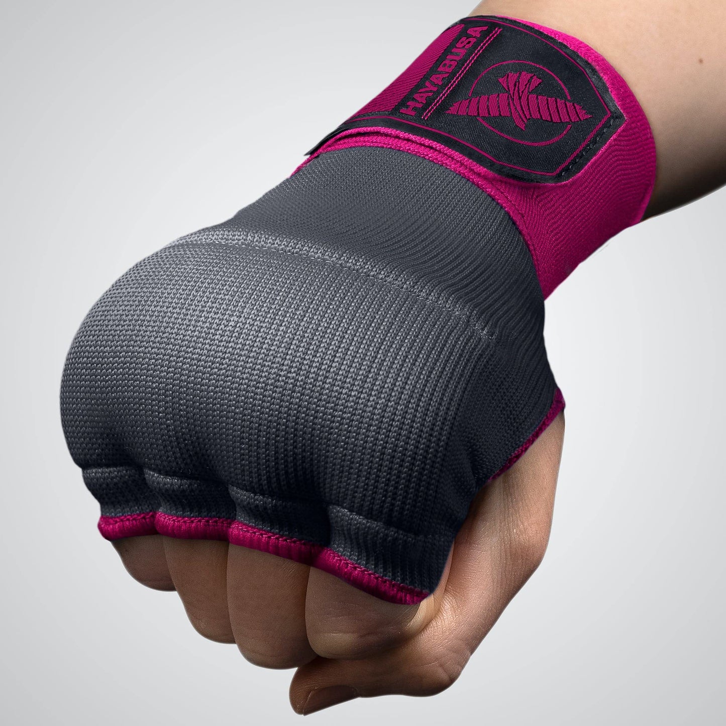 Hayabusa Quick Gel Guantes de boxeo para manos - Gris/Rosa, M