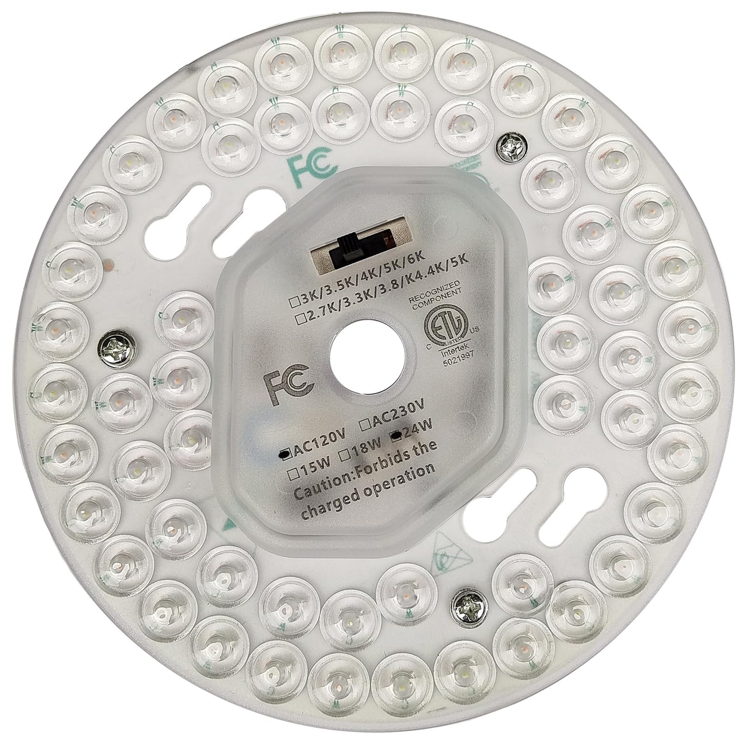 Kit de Iluminación Zhairdalstar Blanco LED para Ventilador de Techo 24 W Homologado por ETL