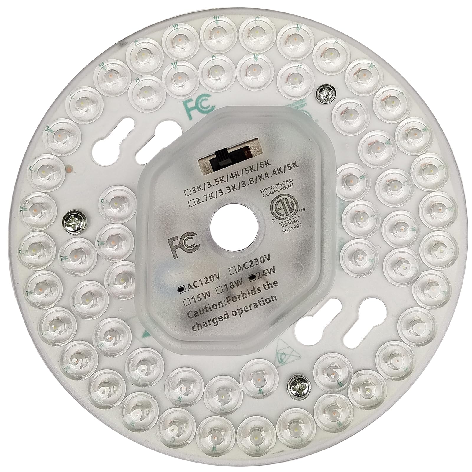 Kit de Iluminación Zhairdalstar Blanco LED para Ventilador de Techo 24 W Homologado por ETL