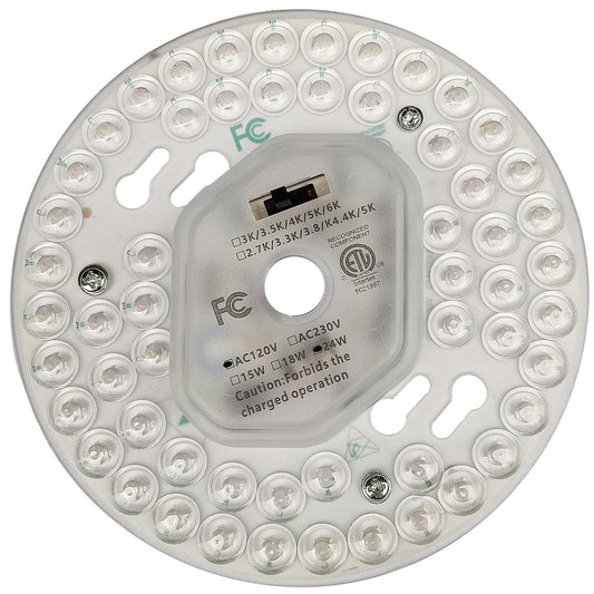 Kit de Iluminación Zhairdalstar Blanco LED para Ventilador de Techo 24 W Homologado por ETL