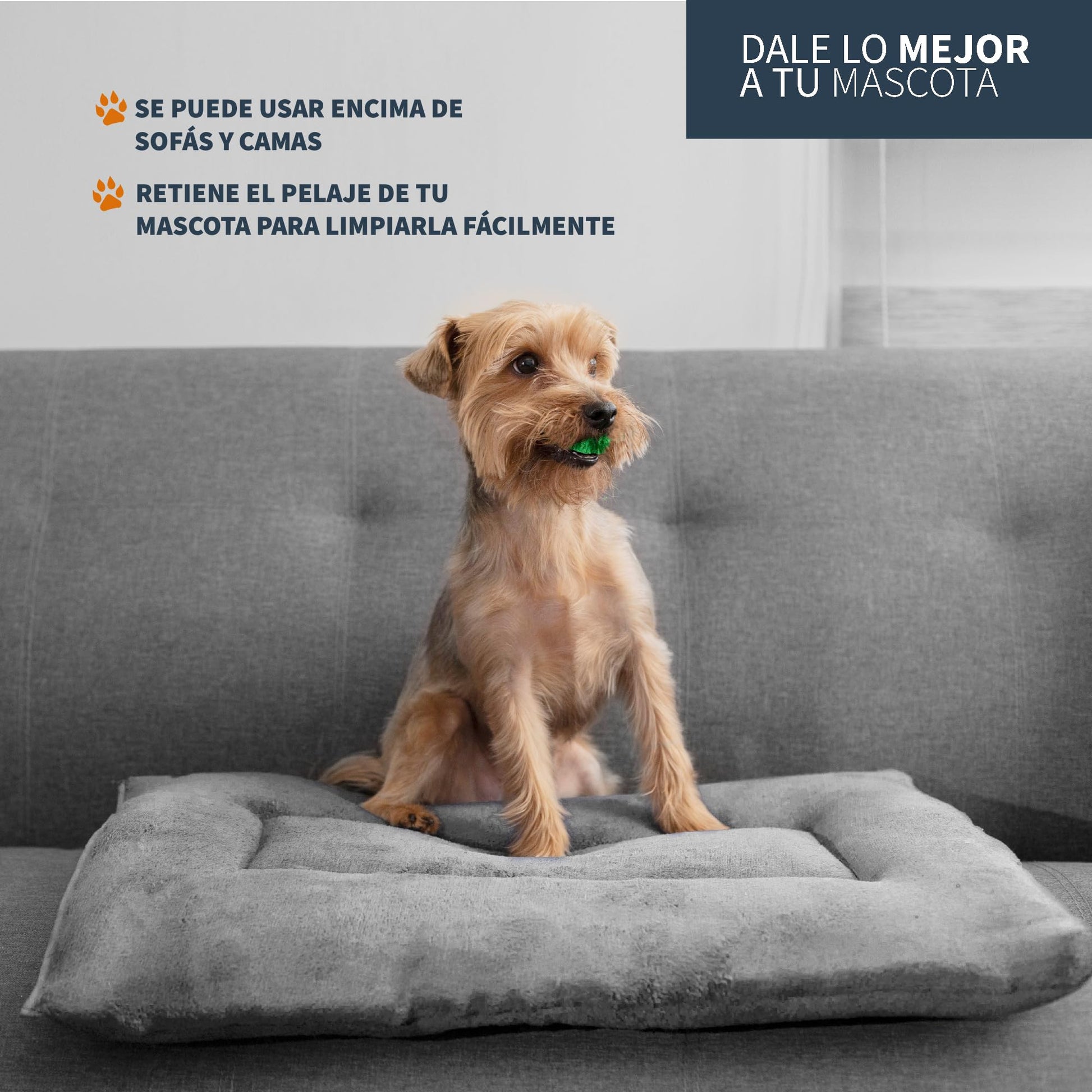 Cama para Mascotas PET TO BED Gris Suave Esponjosa Térmica Lavable
