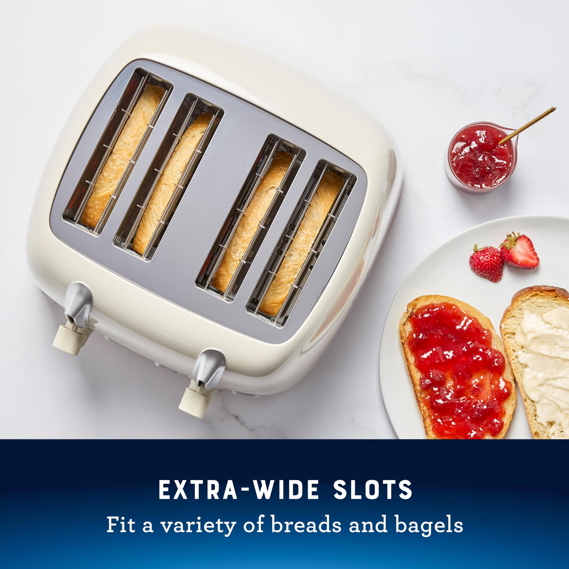 Oster tostador de 4 rebanadas con ranuras extra anchas, leche de avena