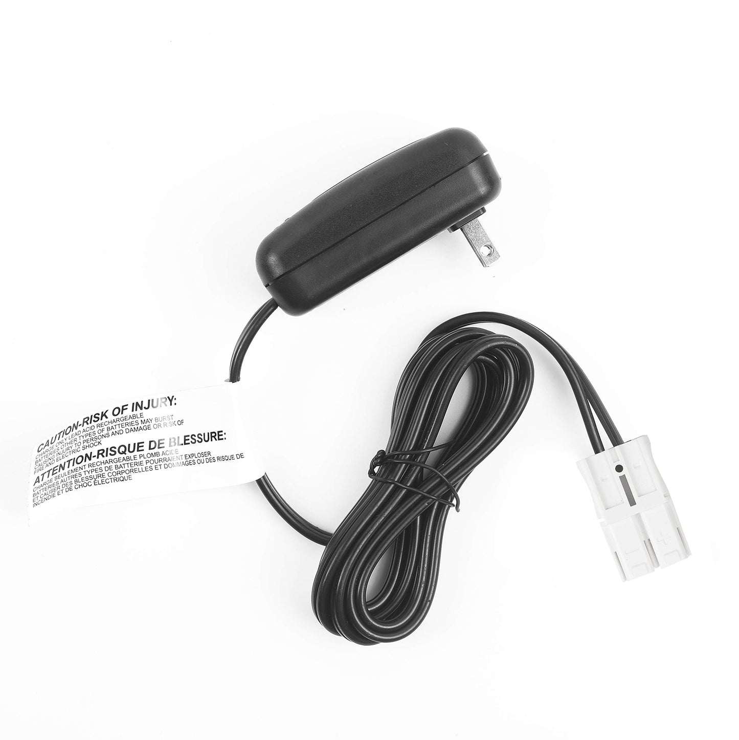 Cargador de coche para niños de 12 V con enchufe blanco, cargador de batería de 12 voltios para Rollplay GMC Truck Mercedes Coupe Storm UTV Wal-Mart Ride On Car