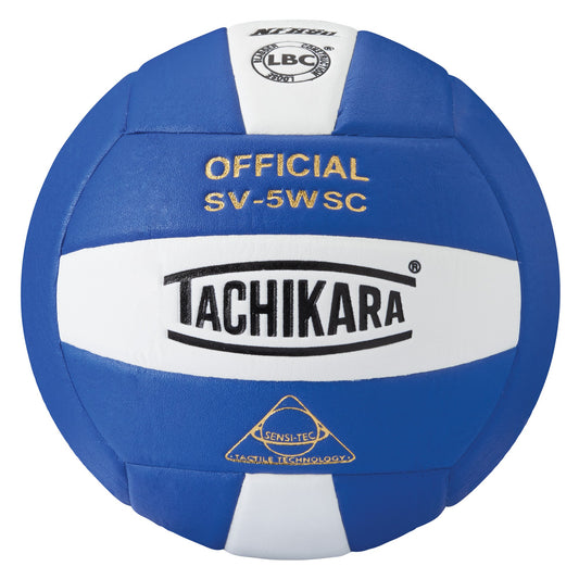 Balón de Voleibol Tachikara Azul Real Blanco Compuesto de Alto Rendimiento Oficial