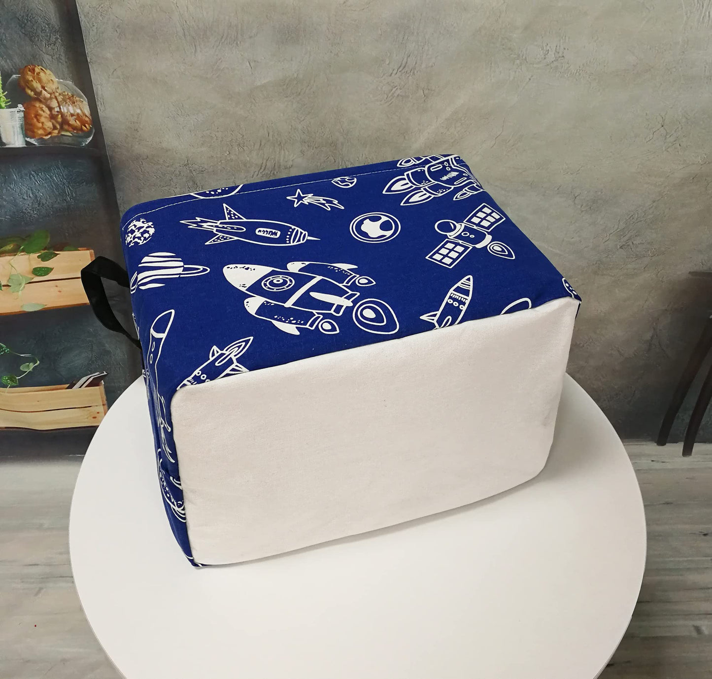 DUYIY - Cesta de almacenamiento para el hogar, cesta organizadora para niños, cesta de ropa, cesta de lavandería, cesta de regalo con asas para el hogar (nave espacial)