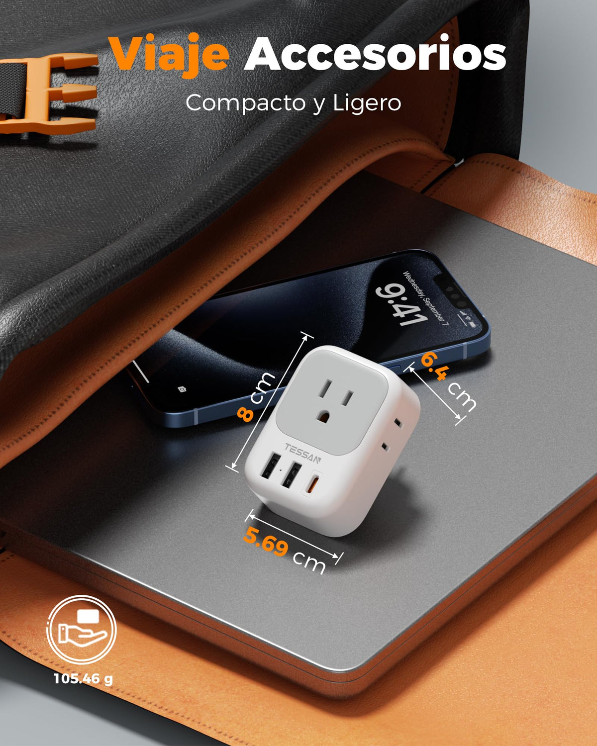 Adaptador de Corriente TESSAN Argentina Australiano Viaje