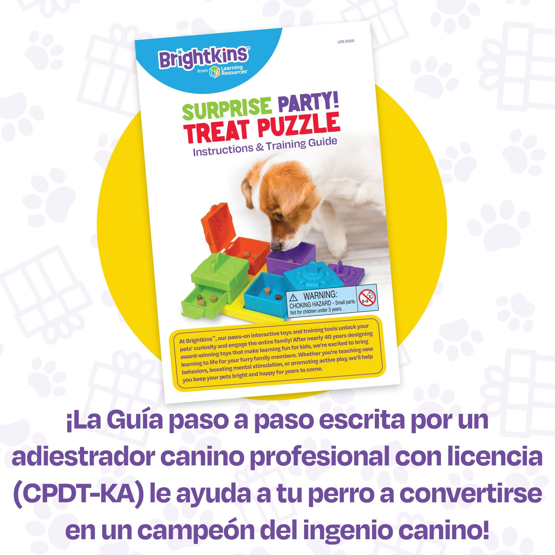 BRIGHTKINS Fiesta Sorpresa Rompecabezas de Tratamiento para Perro